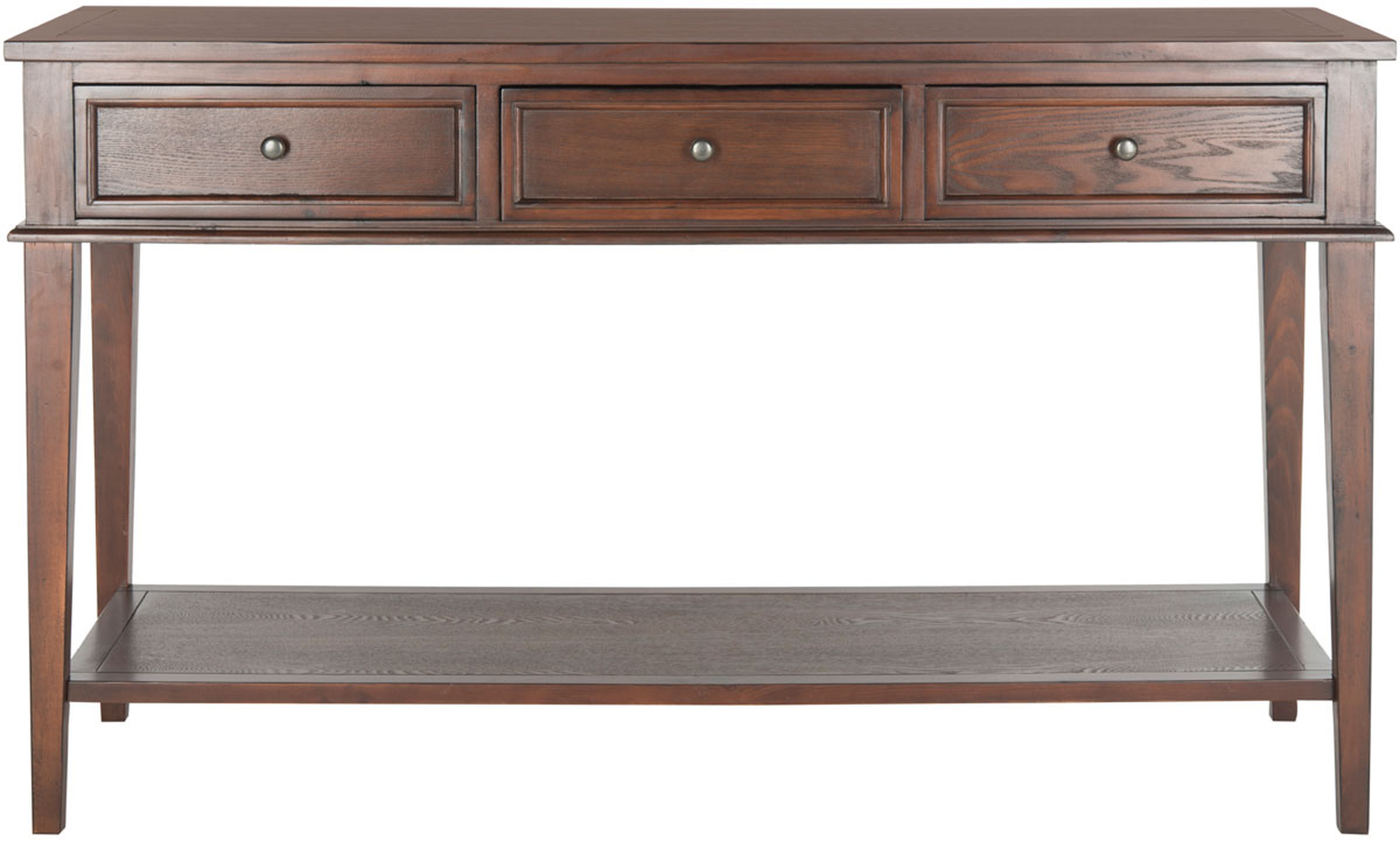 Manelin Console With Storage Drawers - Sepia - Safavieh - Safavieh