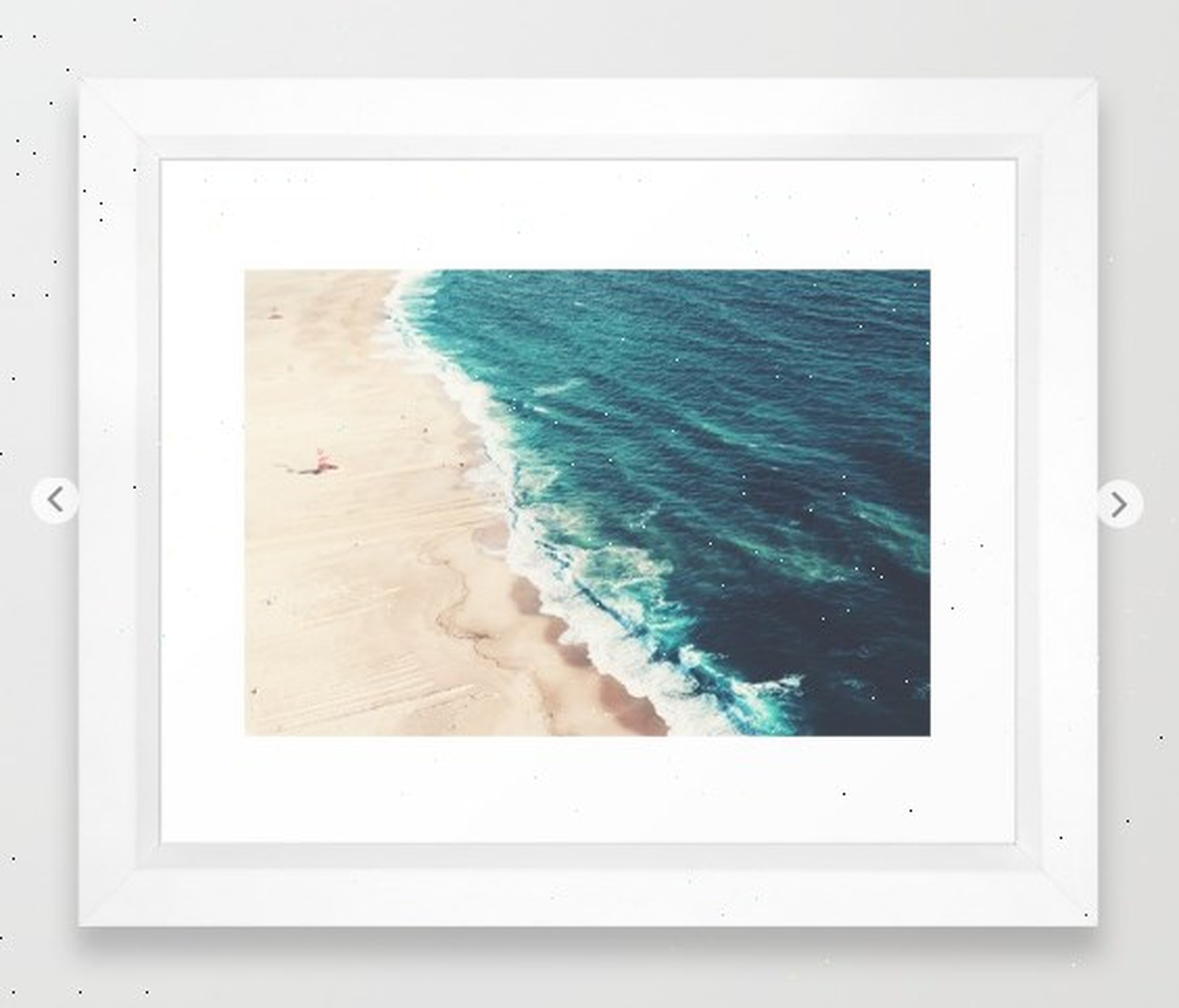 Beach Nazare Art Print - 10" x 12" - Vector White Frame - Society6