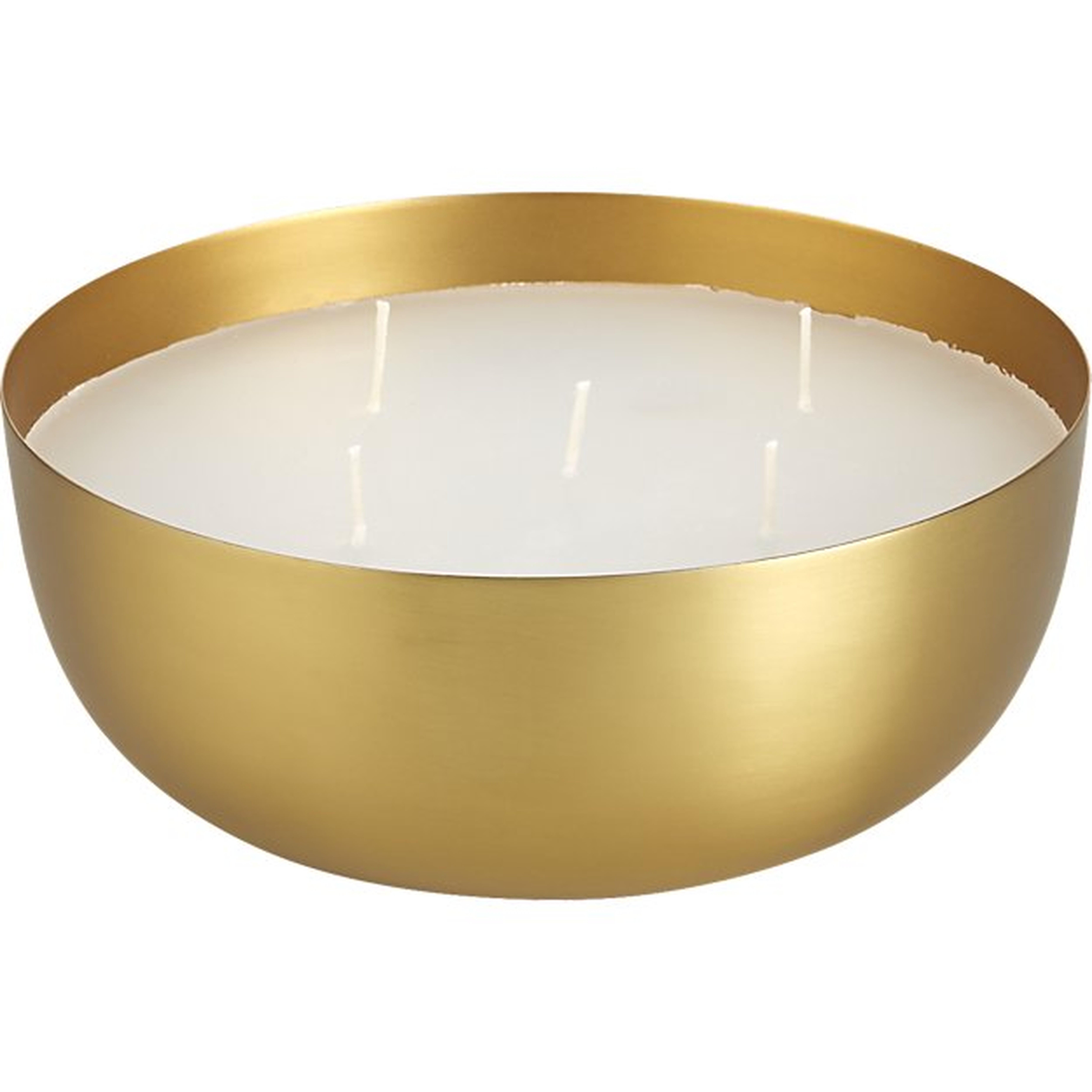 Candle Bowl, Brass, Large - CB2