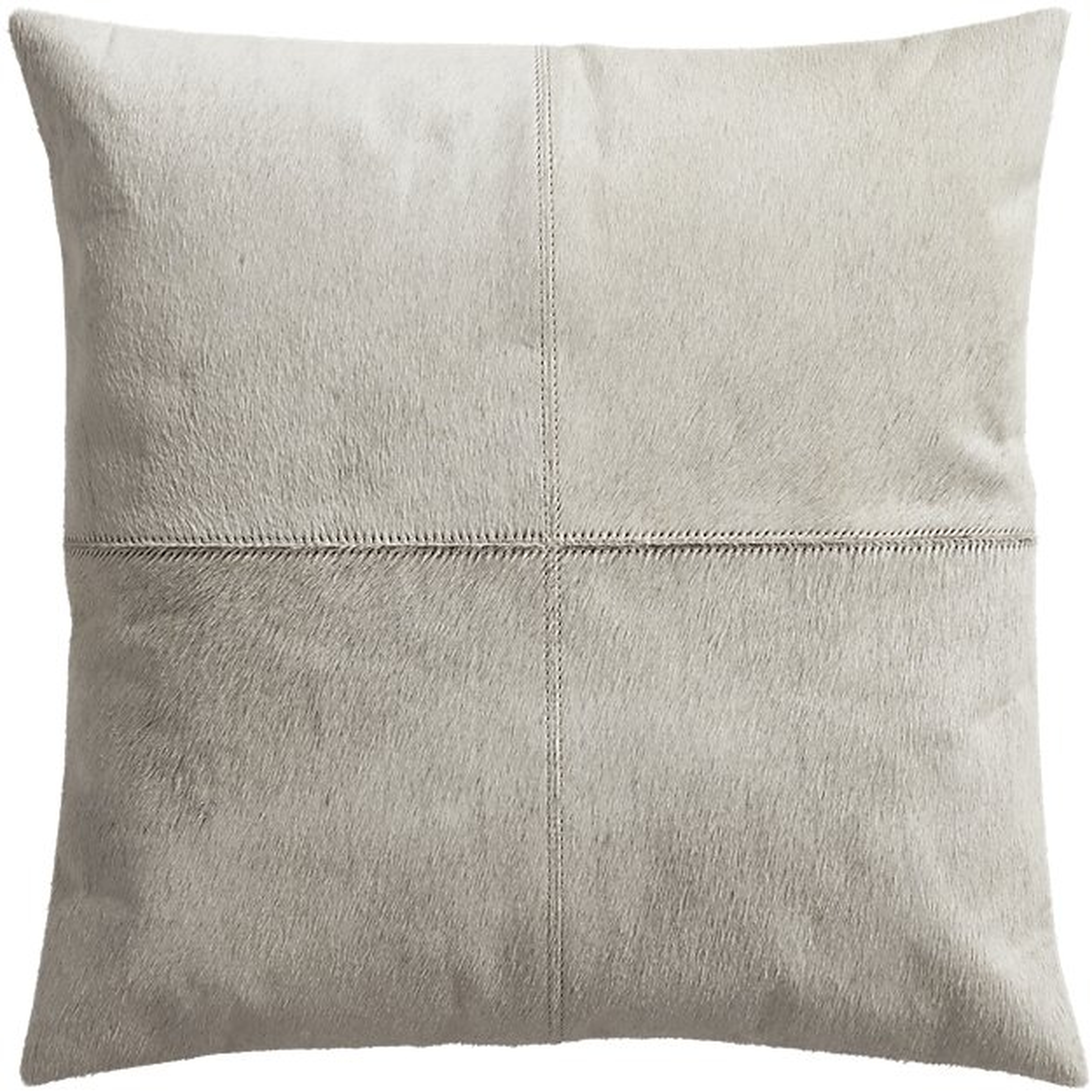 18" abele white cowhide pillow with down-alternative insert - CB2
