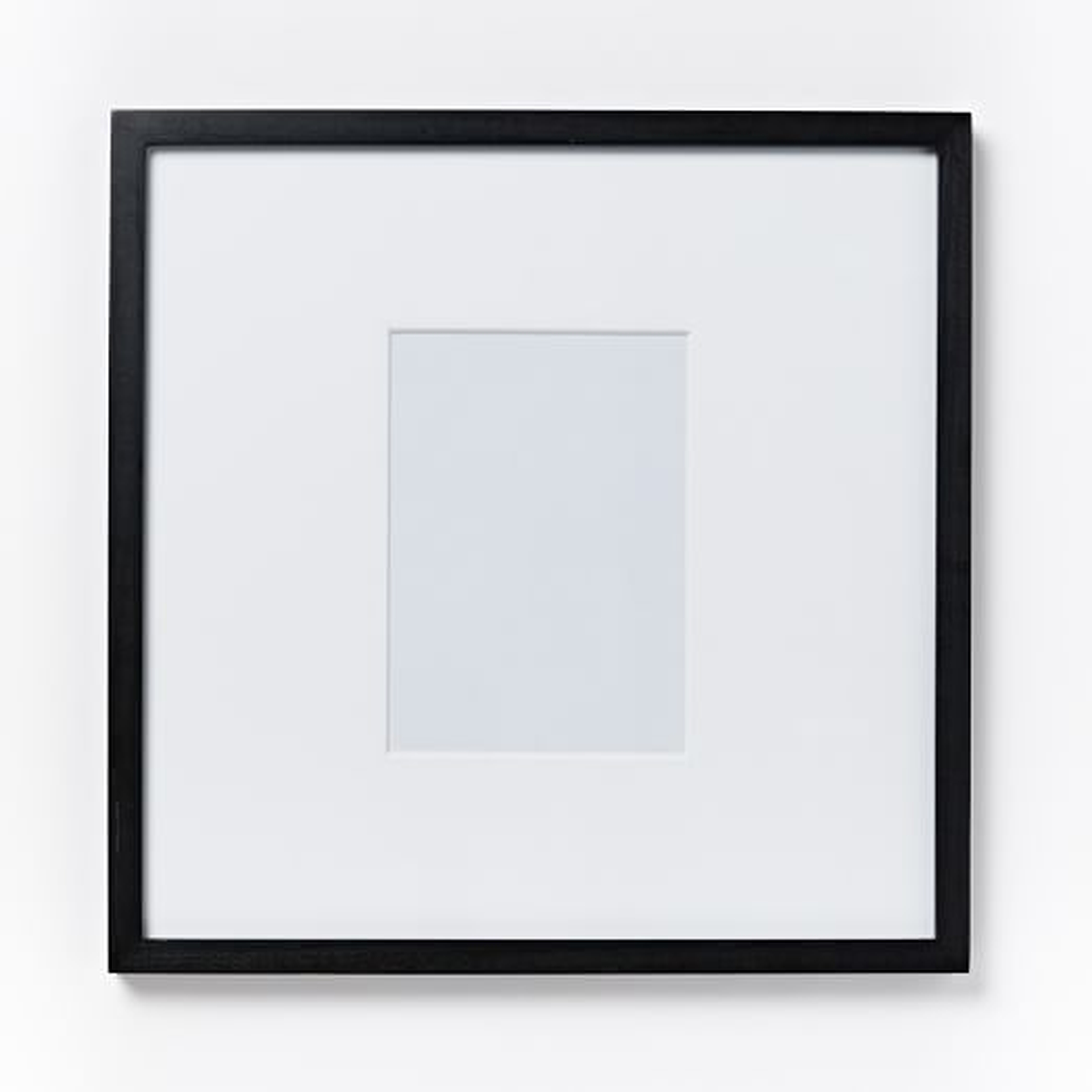 Gallery Frame, Black Lacquer, 4"x6" (17"x17" Frame) - West Elm