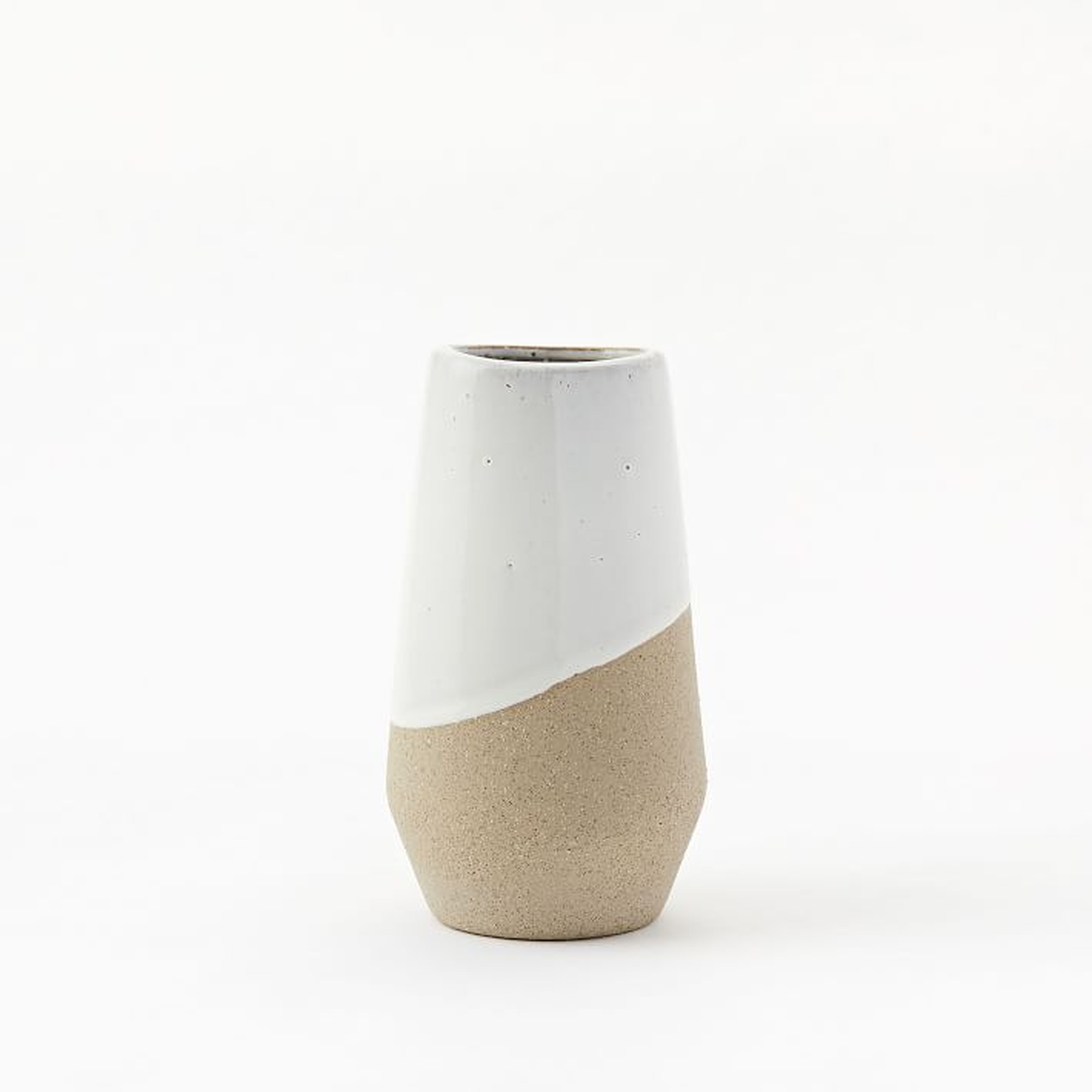 Half-Dipped Stoneware Vase - Medium Skinny - West Elm
