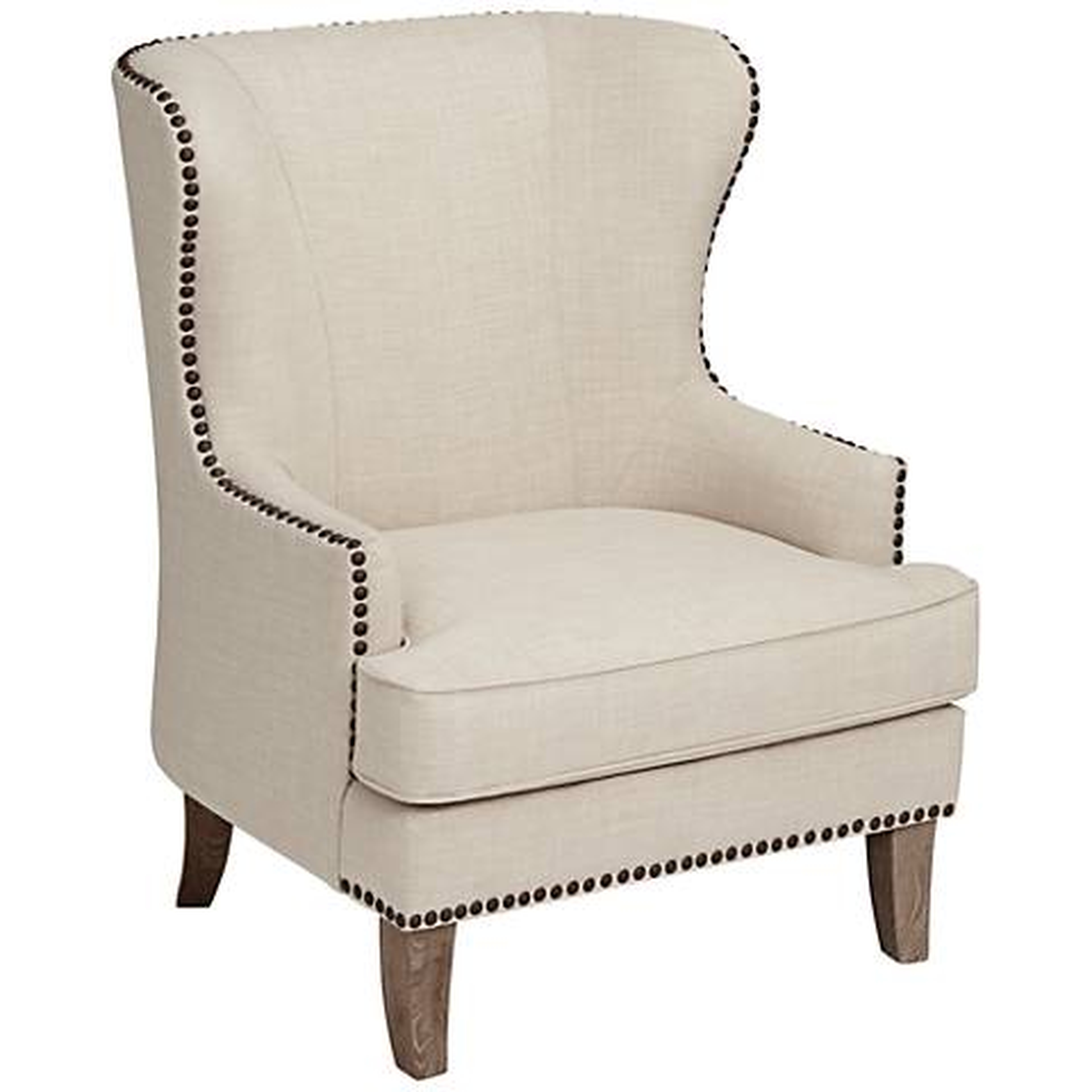Julie Colony Linen Upholstered Accent Chair - Lamps Plus