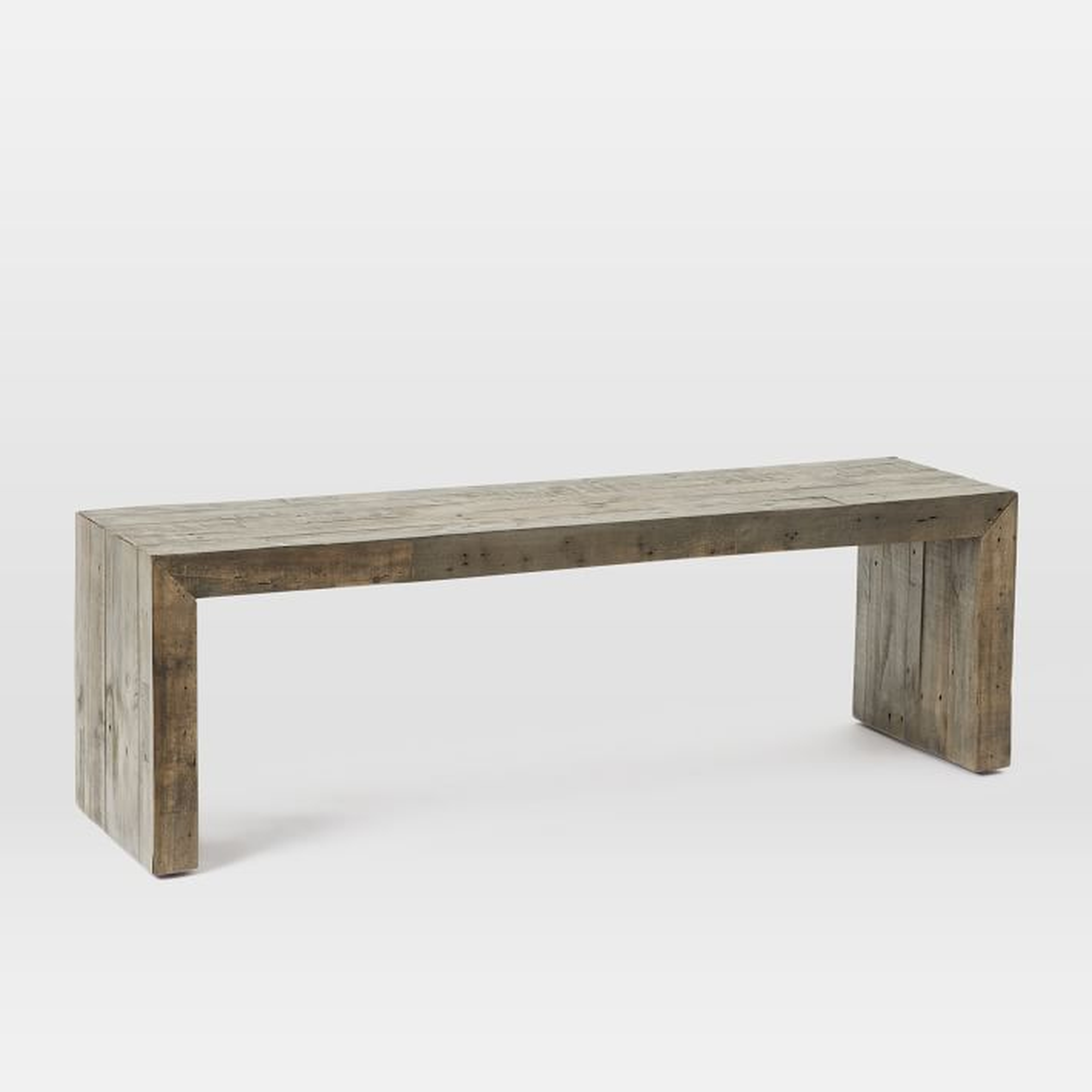 Emmerson Dining Bench, 58",pine stone gray - West Elm