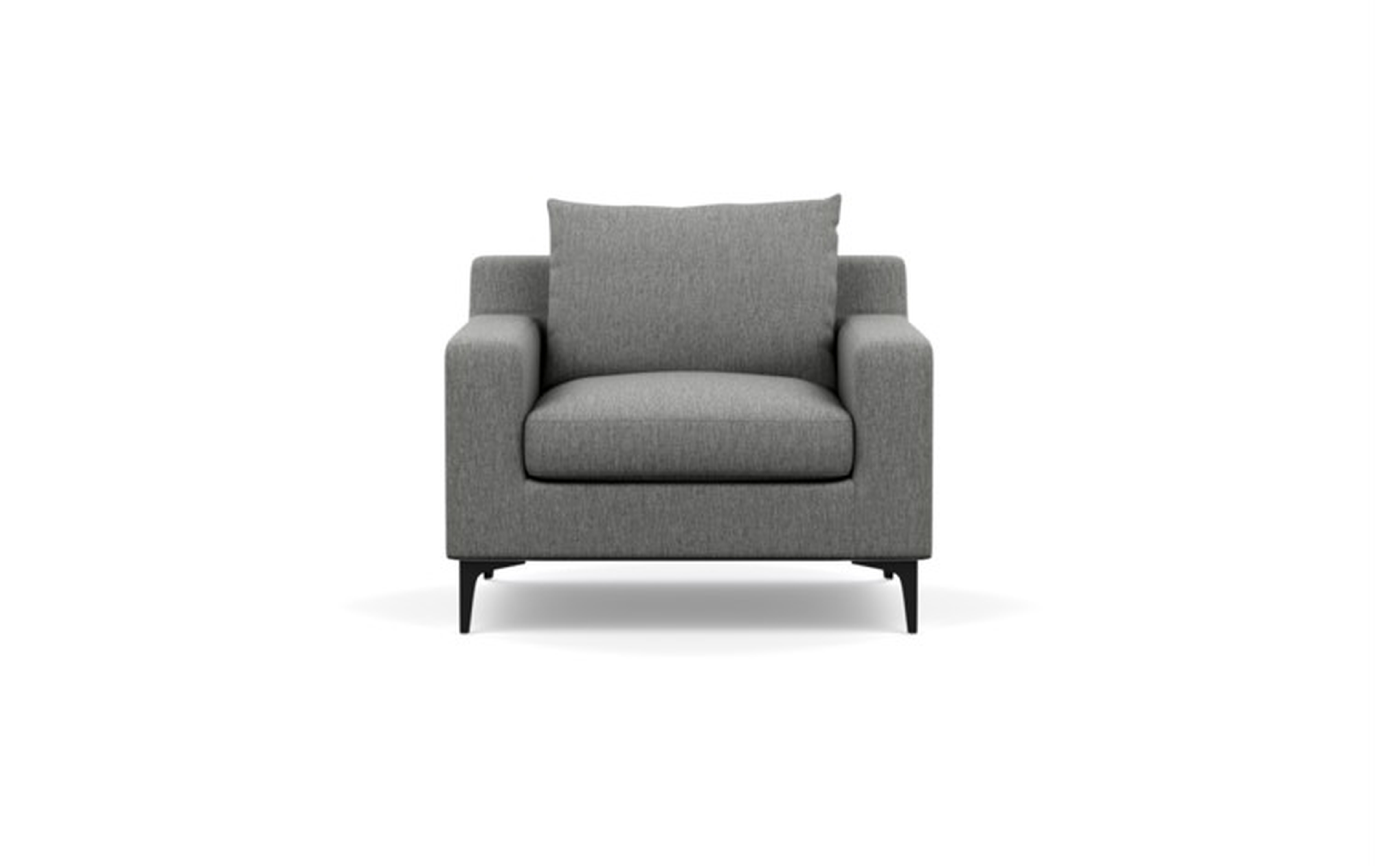 Sloan Accent Chair - Plow Cross Weave/Matte Black Sloan L leg - Interior Define
