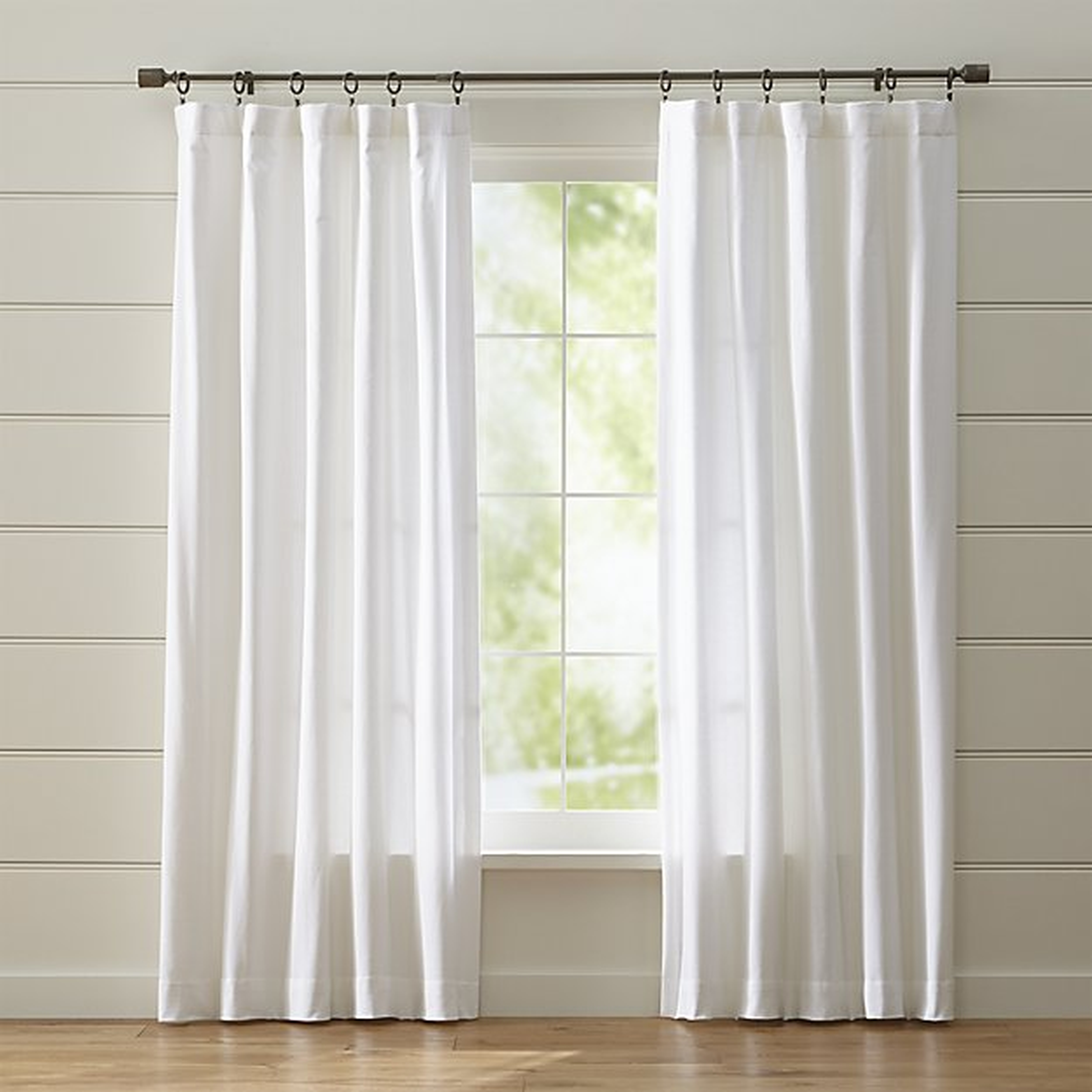Wallace 52"x108" White Curtain Panel - Crate and Barrel