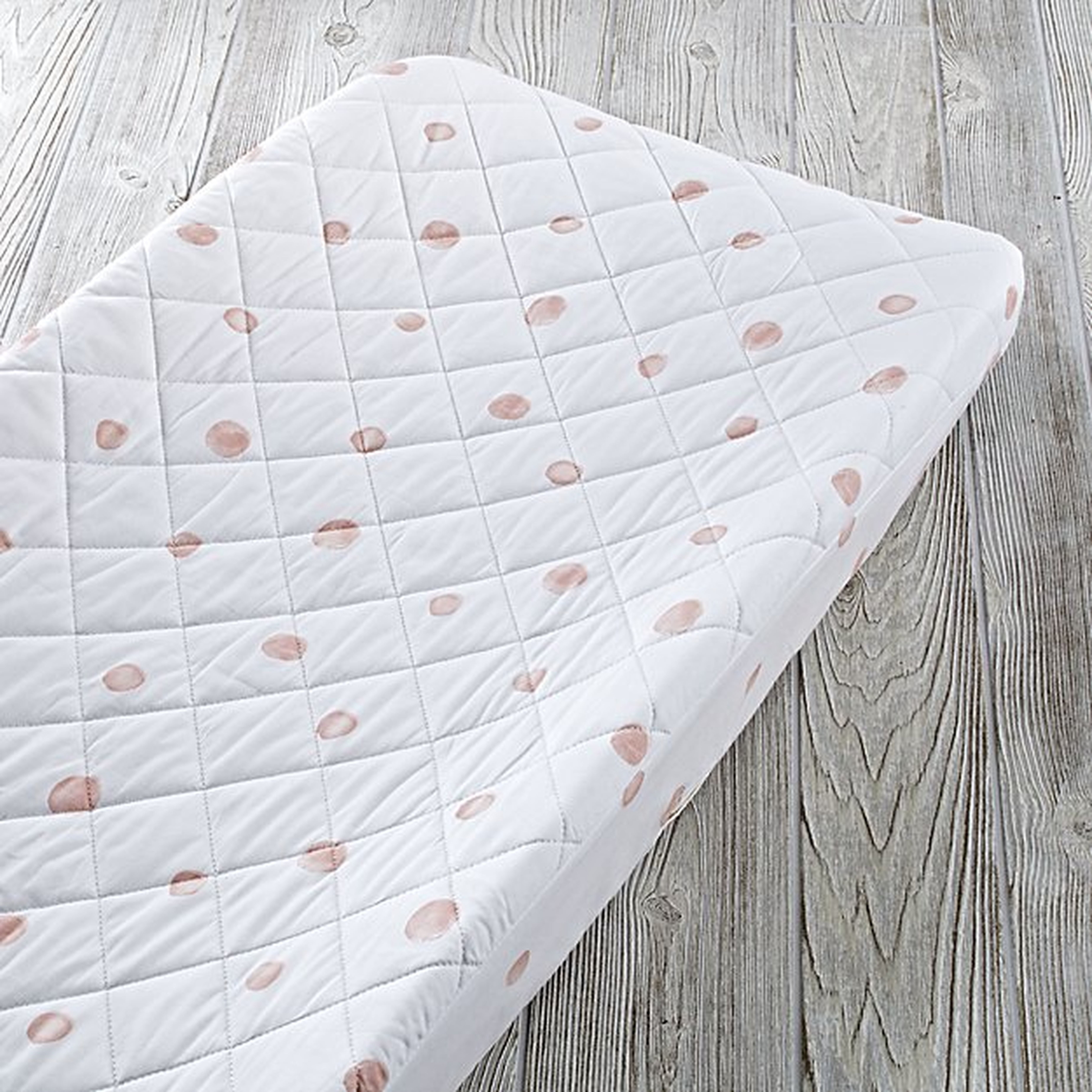 Pink Polka Dot Changing Pad Cover - Crate and Barrel