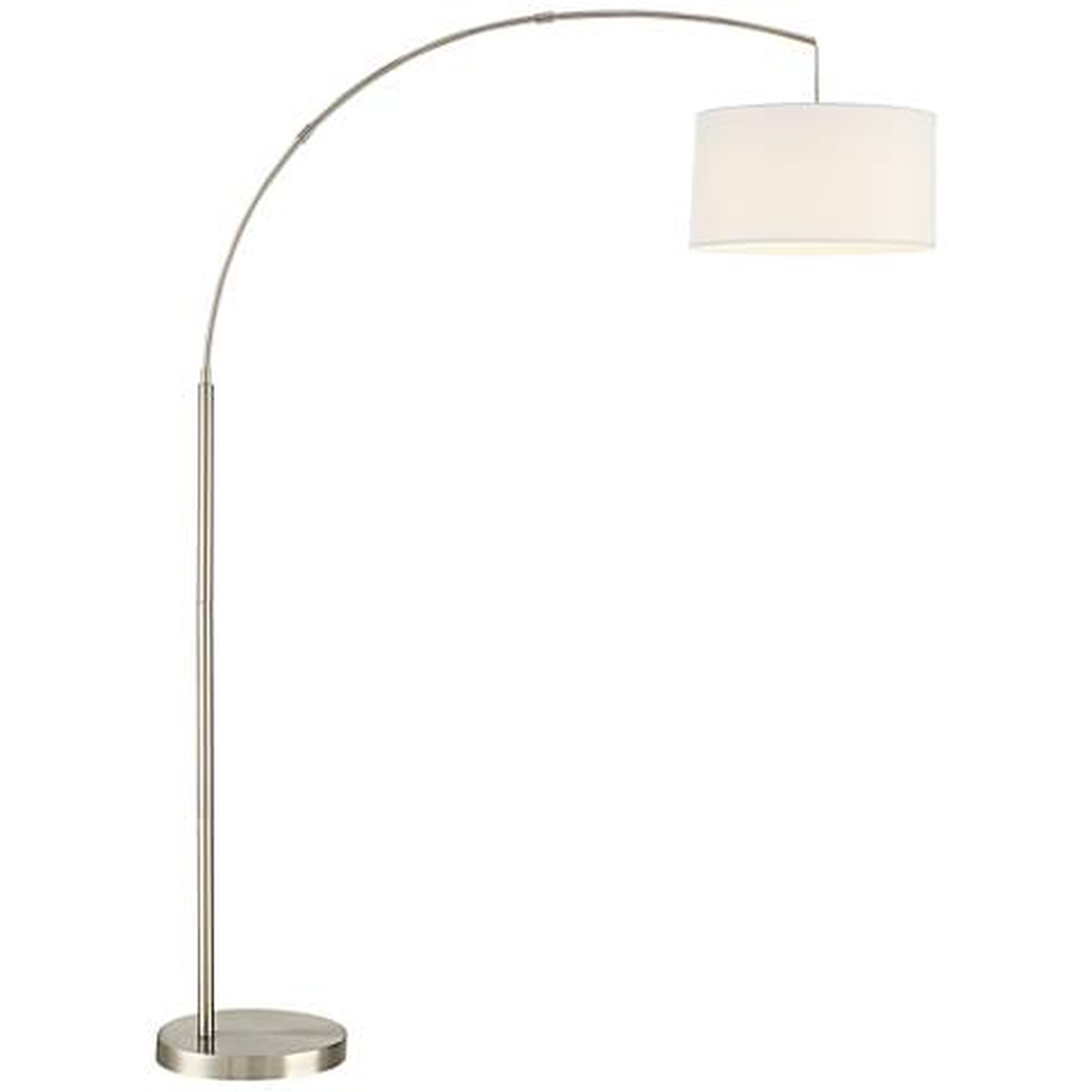 360 Lighting Cora 72" High Brushed Nickel Modern Arc Floor Lamp - Lamps Plus