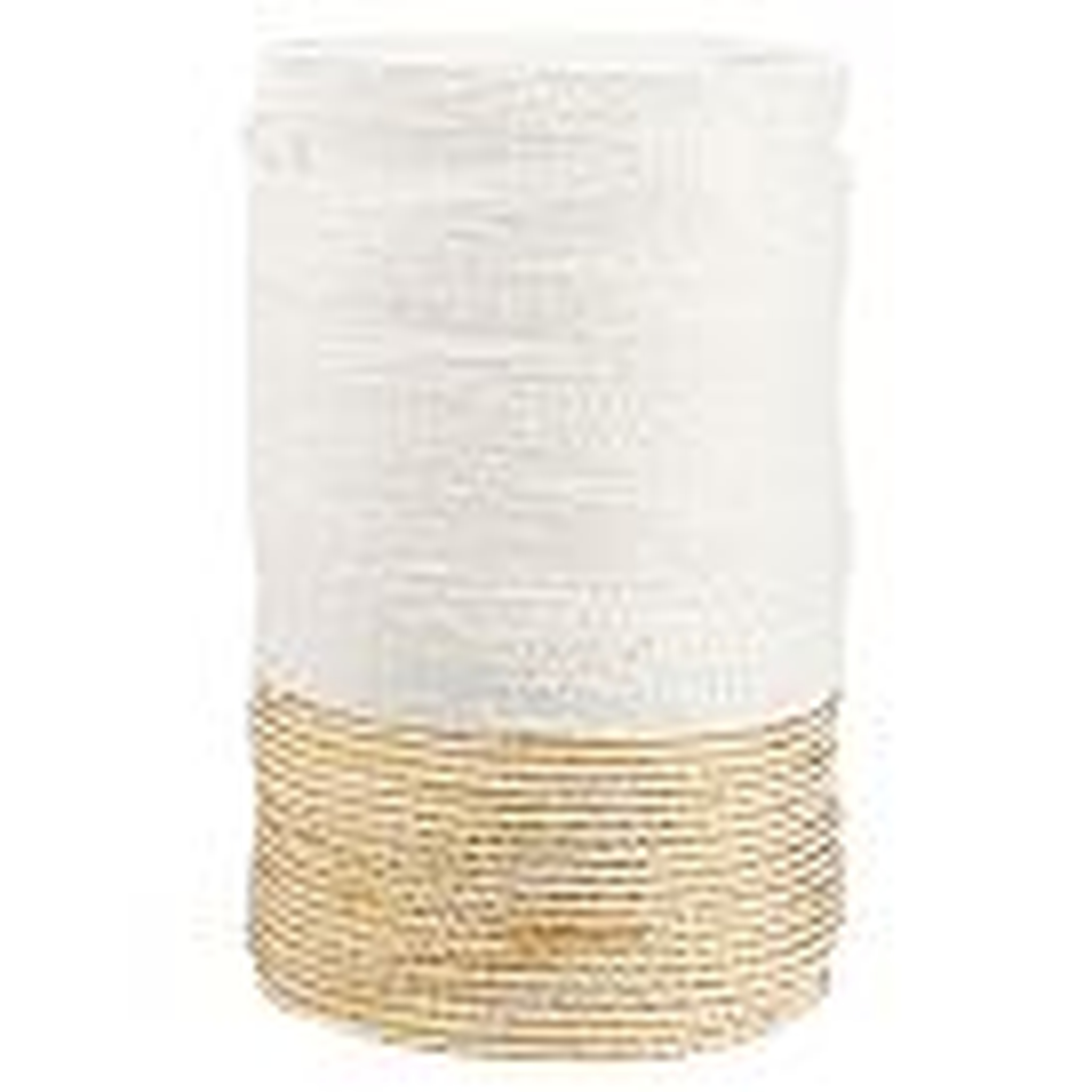 Shimmer Stripe Round Catchall, Hamper, Gold/White - Pottery Barn Teen