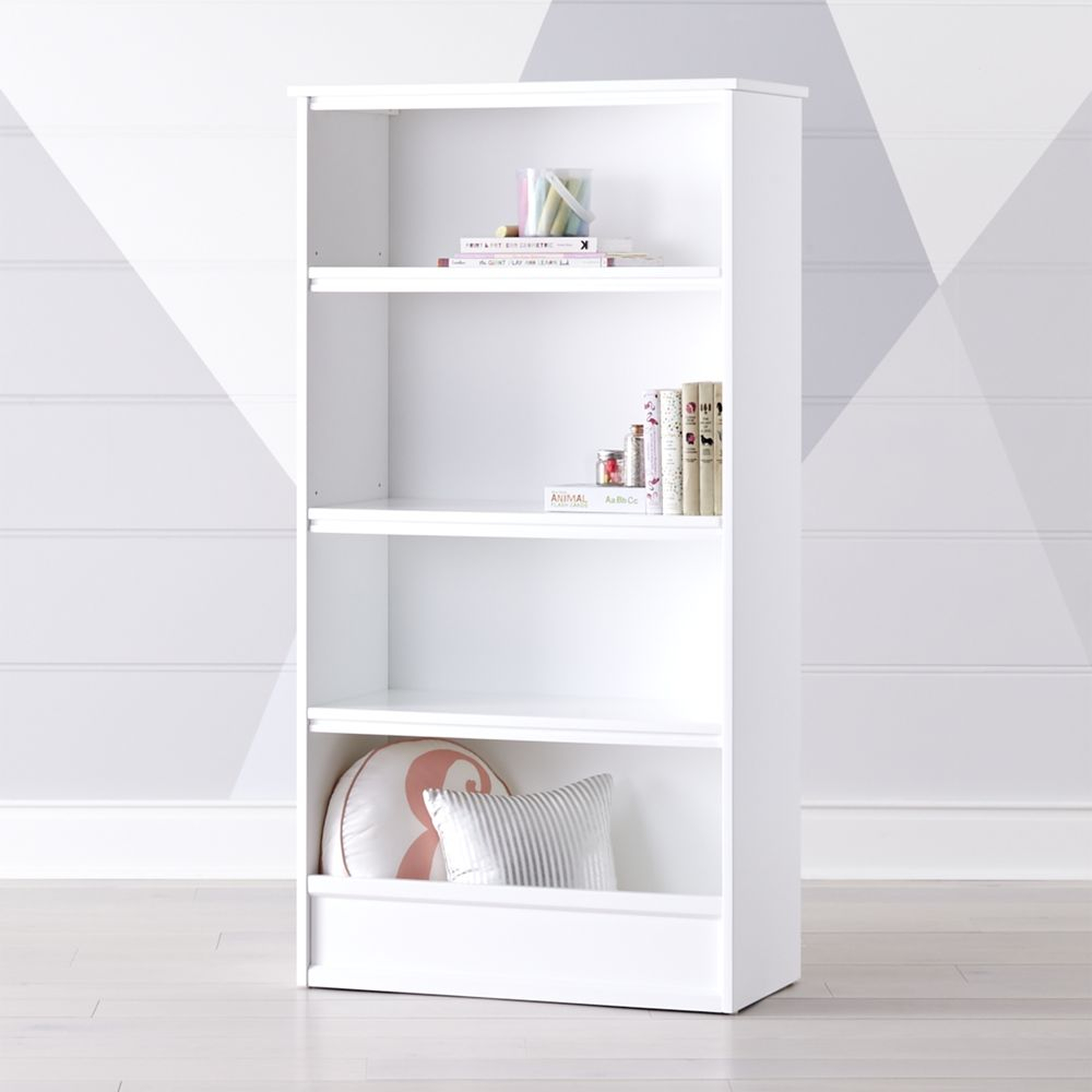 Horizon Tall White Bookcase - Crate and Barrel