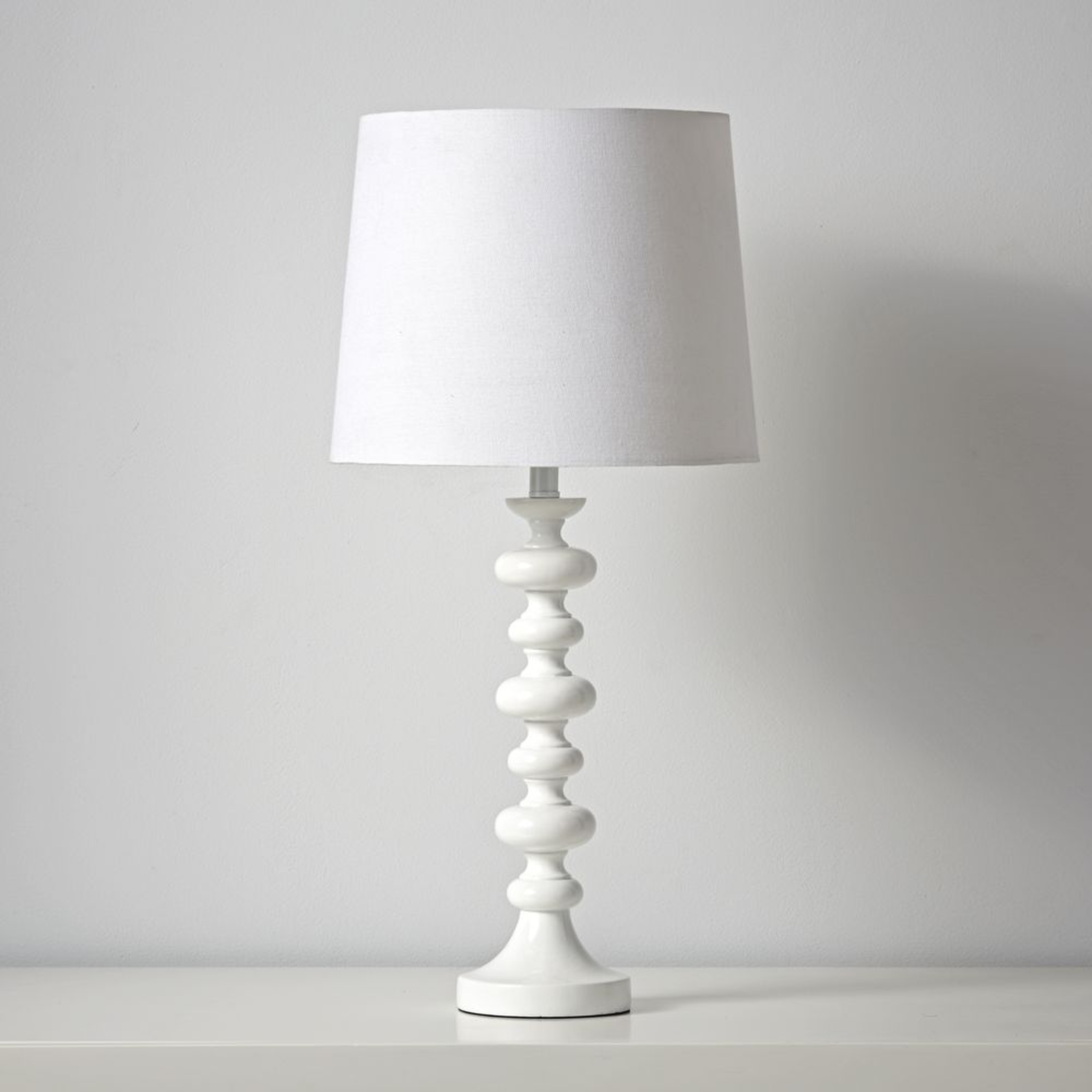 Jenny Lind White Table Lamp - Crate and Barrel