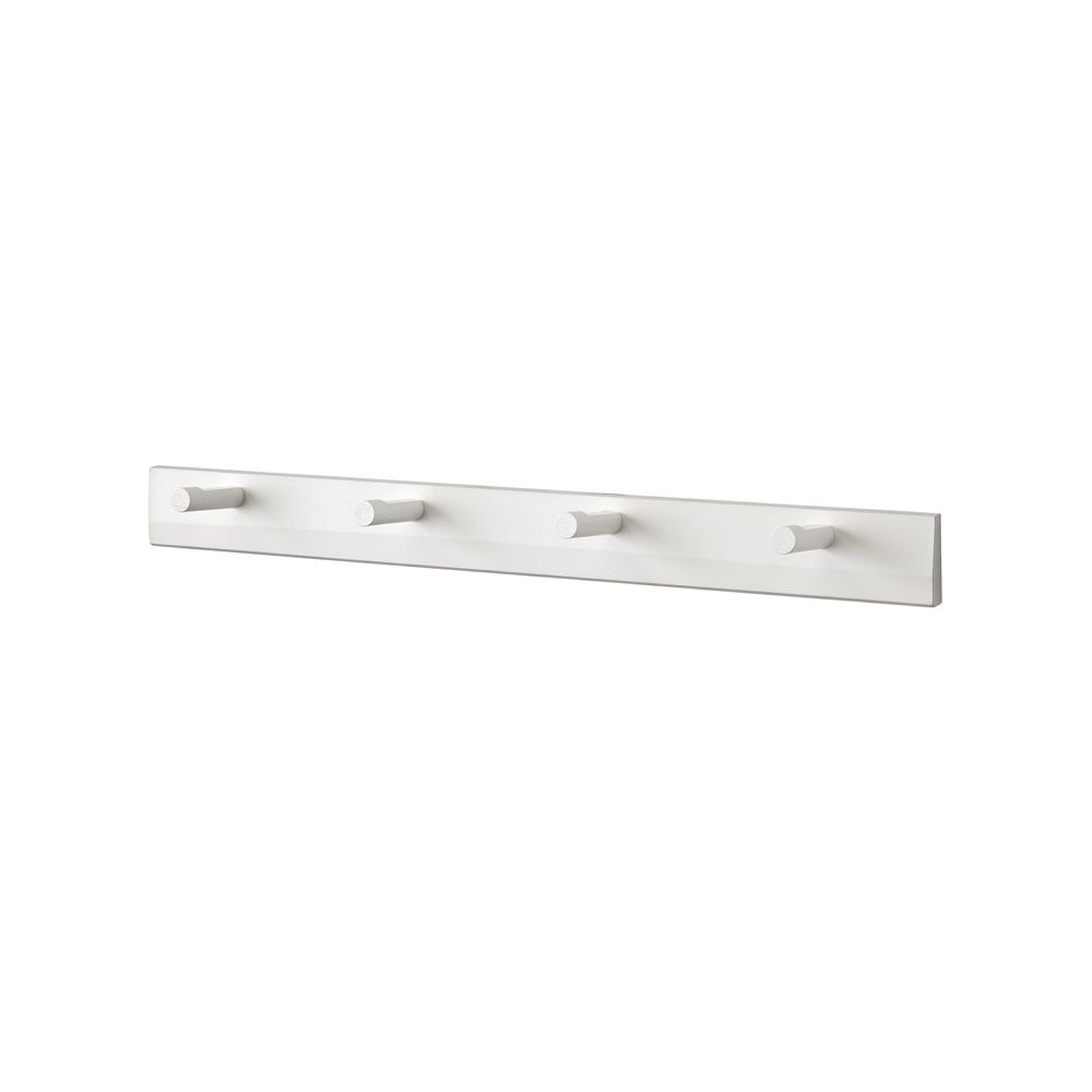 Beaumont White Peg Rail - Crate and Barrel