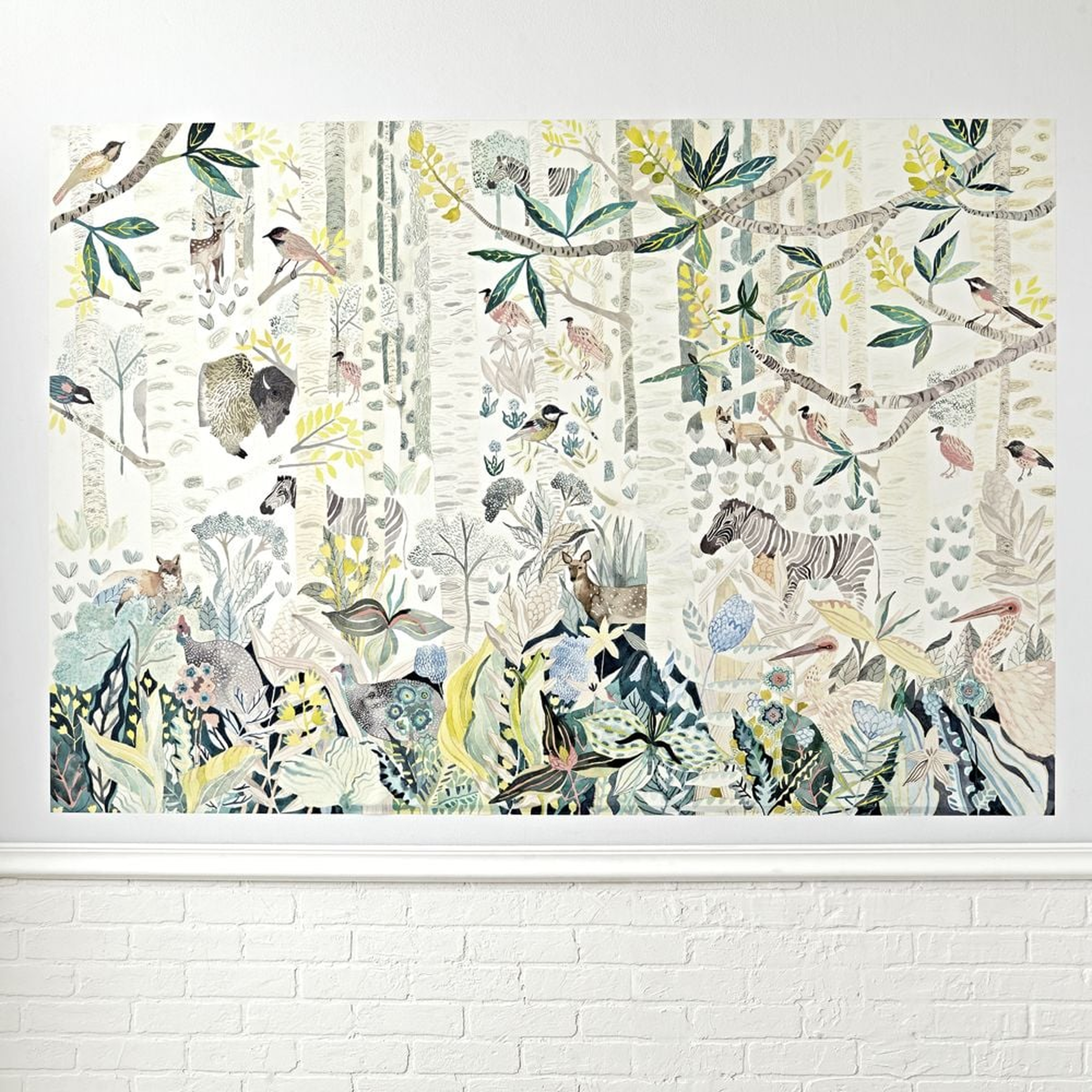 Birch Forest Mural Decal - Crate and Barrel