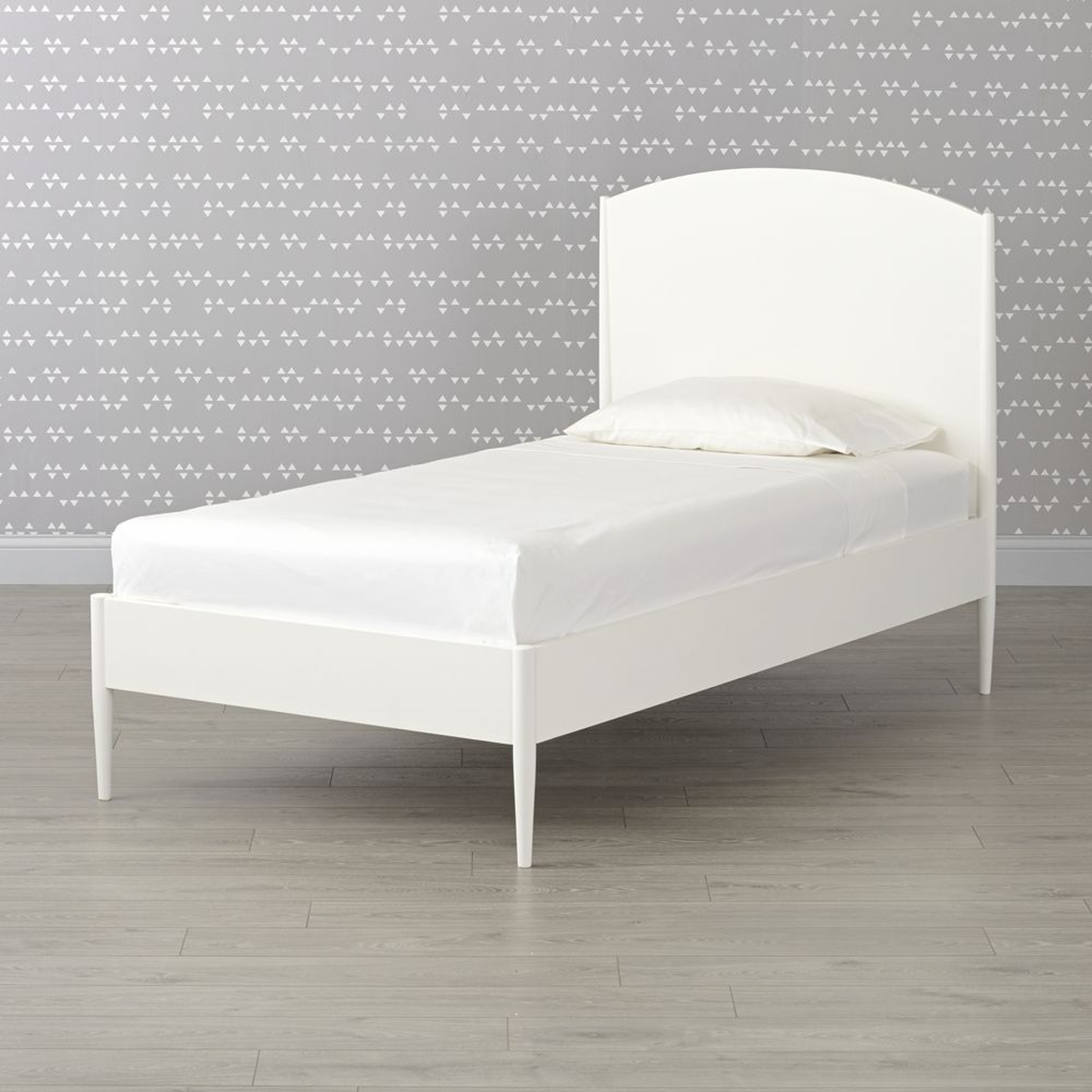 Hampshire White Arched Twin Bed - Crate and Barrel