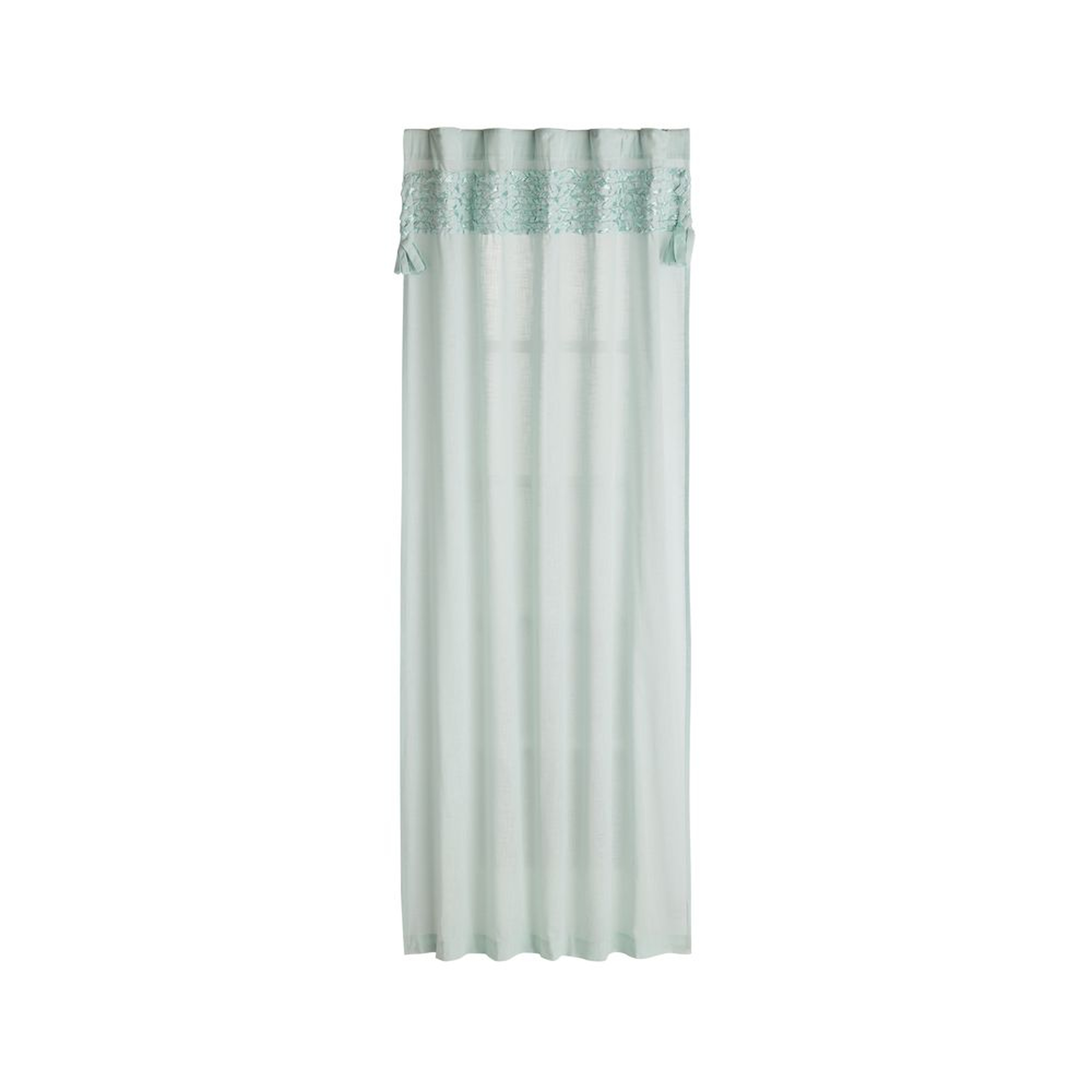 Fringe Mint 84" Curtain - Crate and Barrel