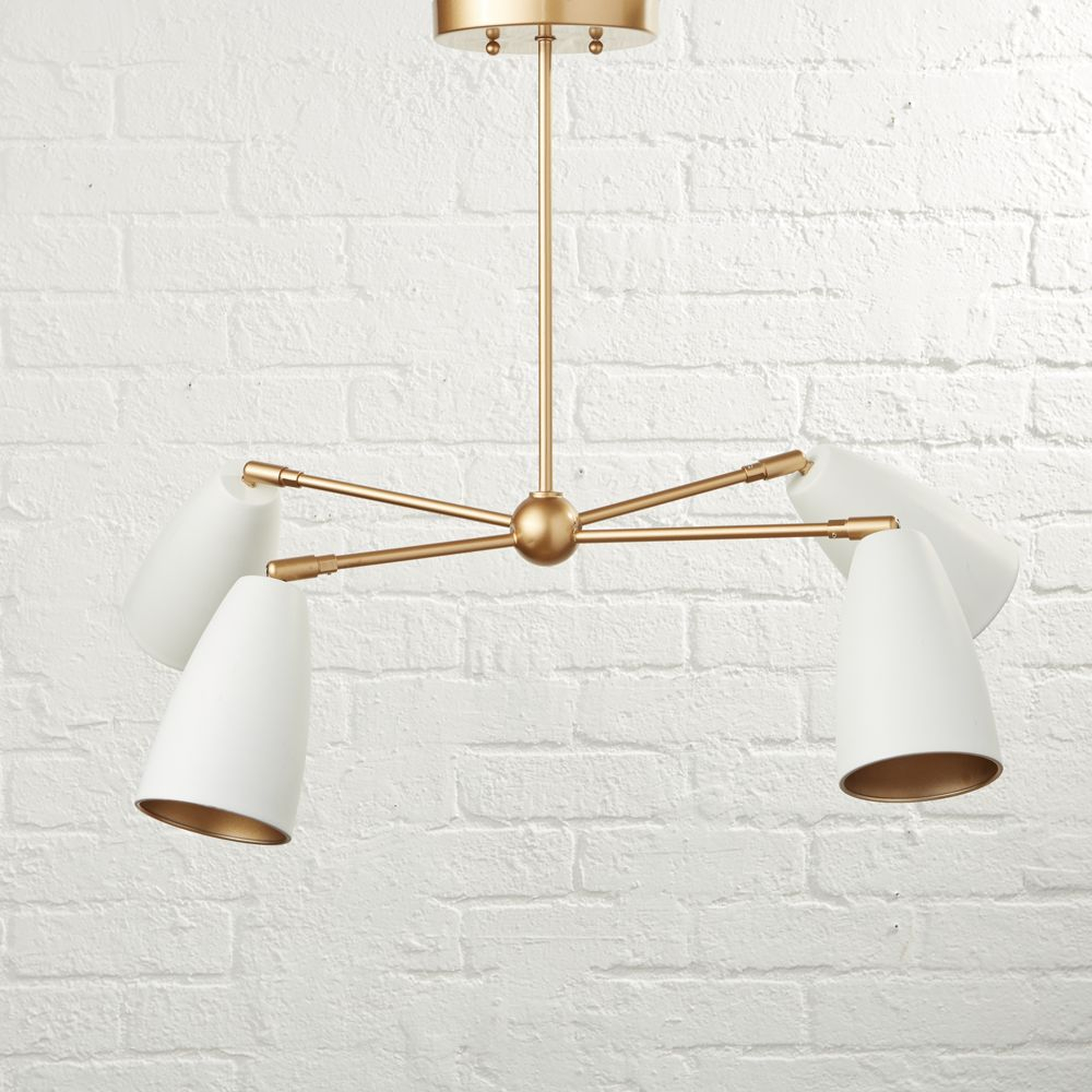 Spotlight White and Gold Pendant (While Quantities Last) - Crate and Barrel