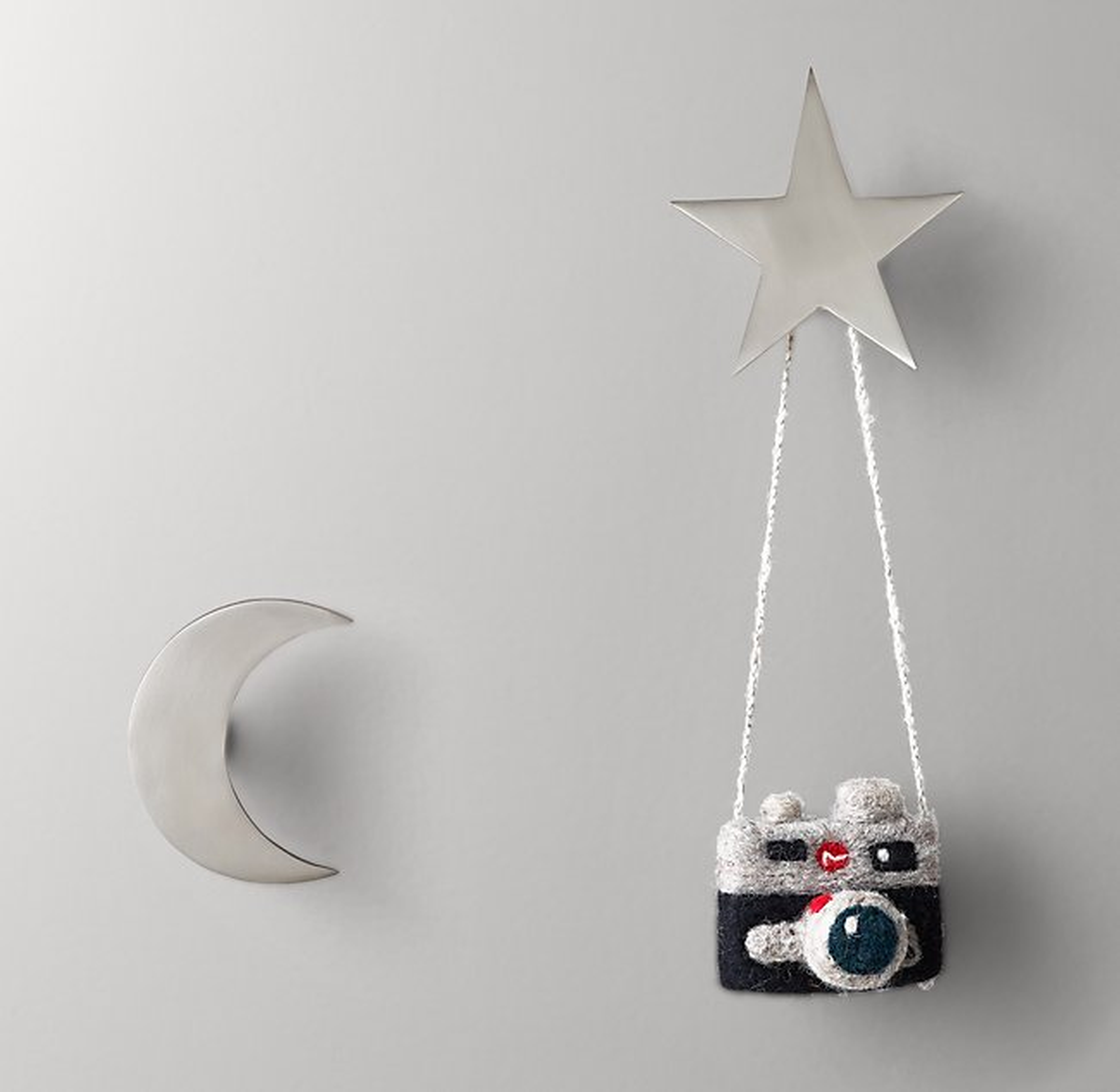 NIGHT SKY METAL WALL HOOKS (SET OF 2) - PEWTER - RH Baby & Child