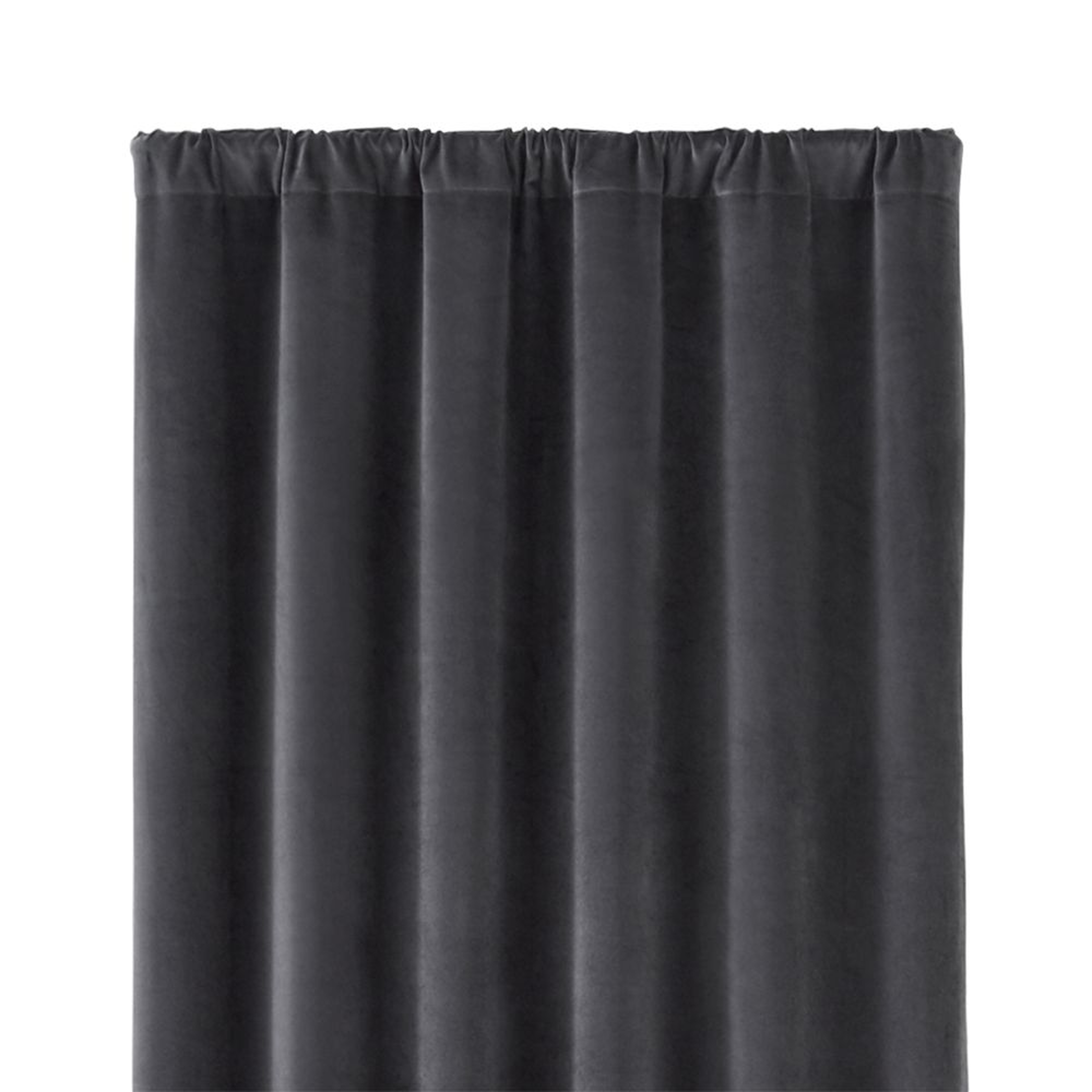 Windsor Dark Grey 48"x96" Curtain Panel - Crate and Barrel