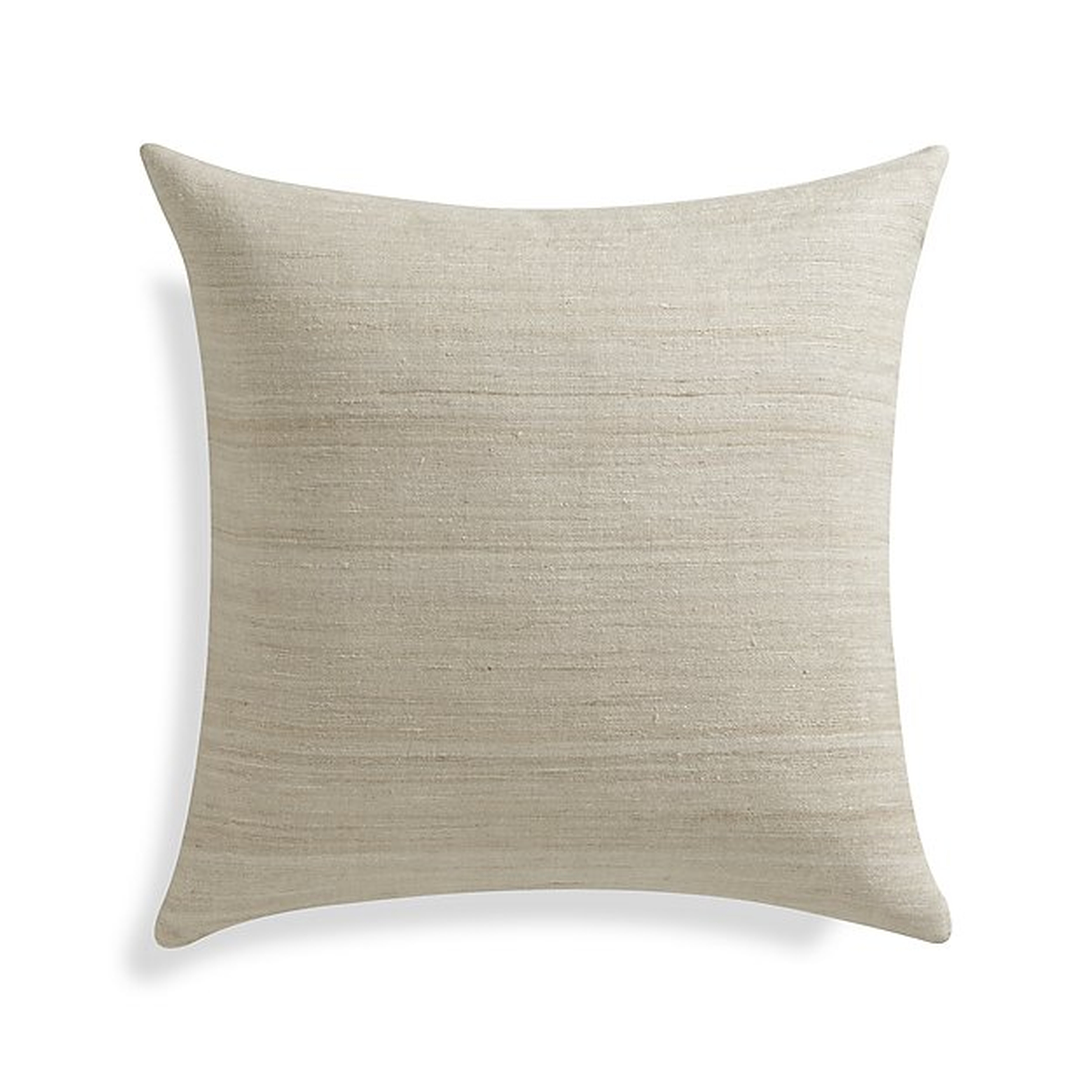 Michaela Sesame 20" Pillow with Down-Alternative Insert - Crate and Barrel