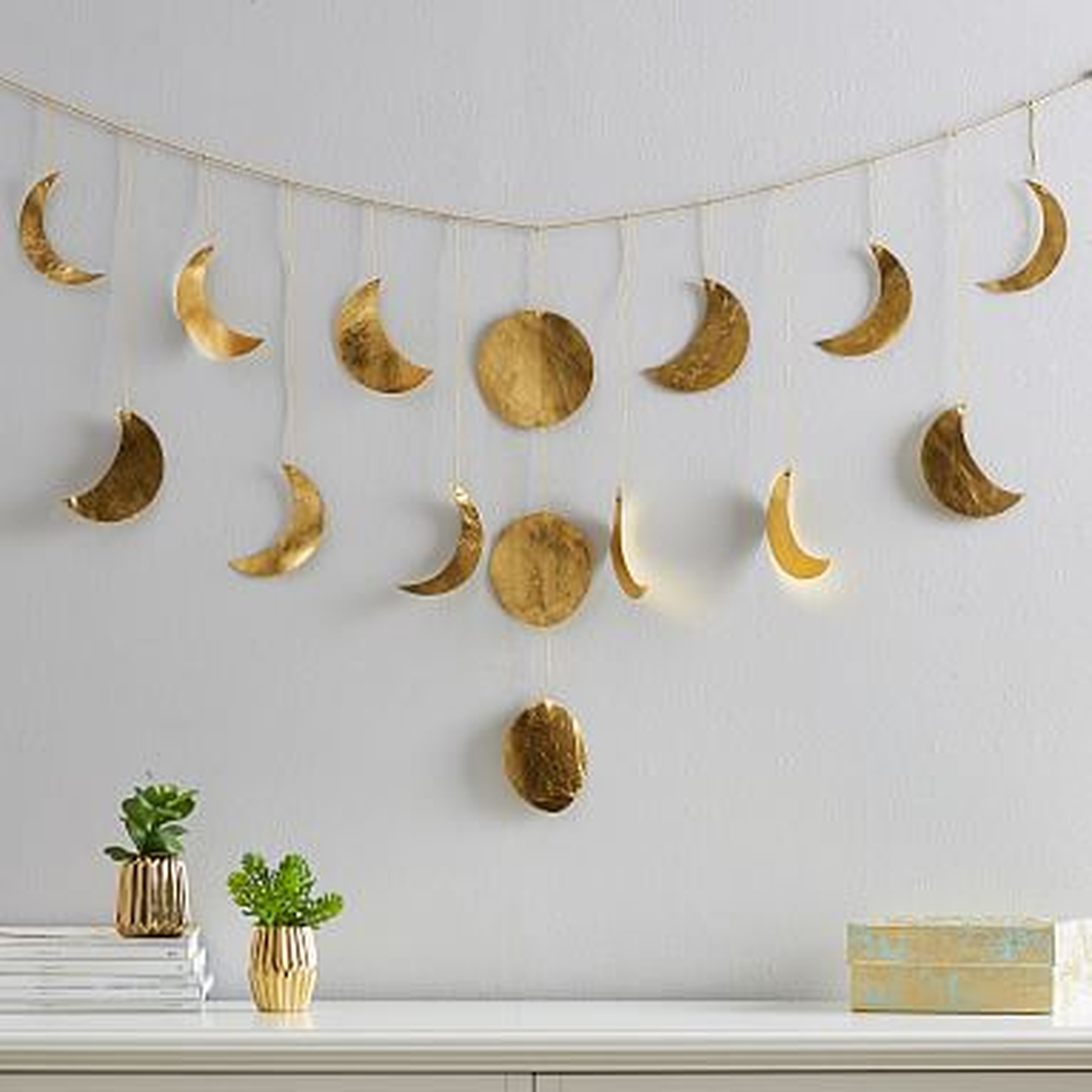 Moon Phases Garland, Moon Phases Garland, Gold - Pottery Barn Teen