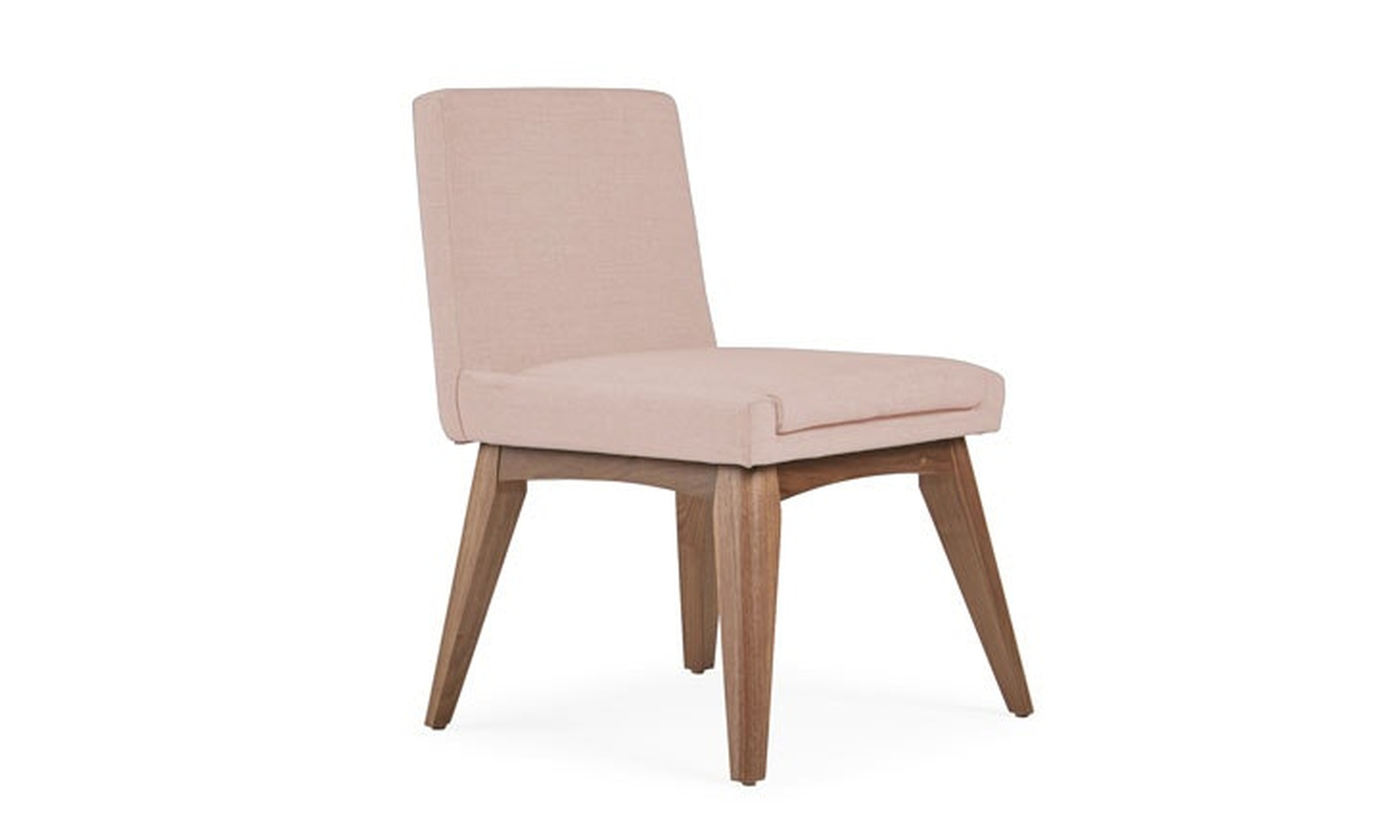 Pink Spencer Mid Century Modern Dining Chair - Mixology Blush - Walnut - Joybird