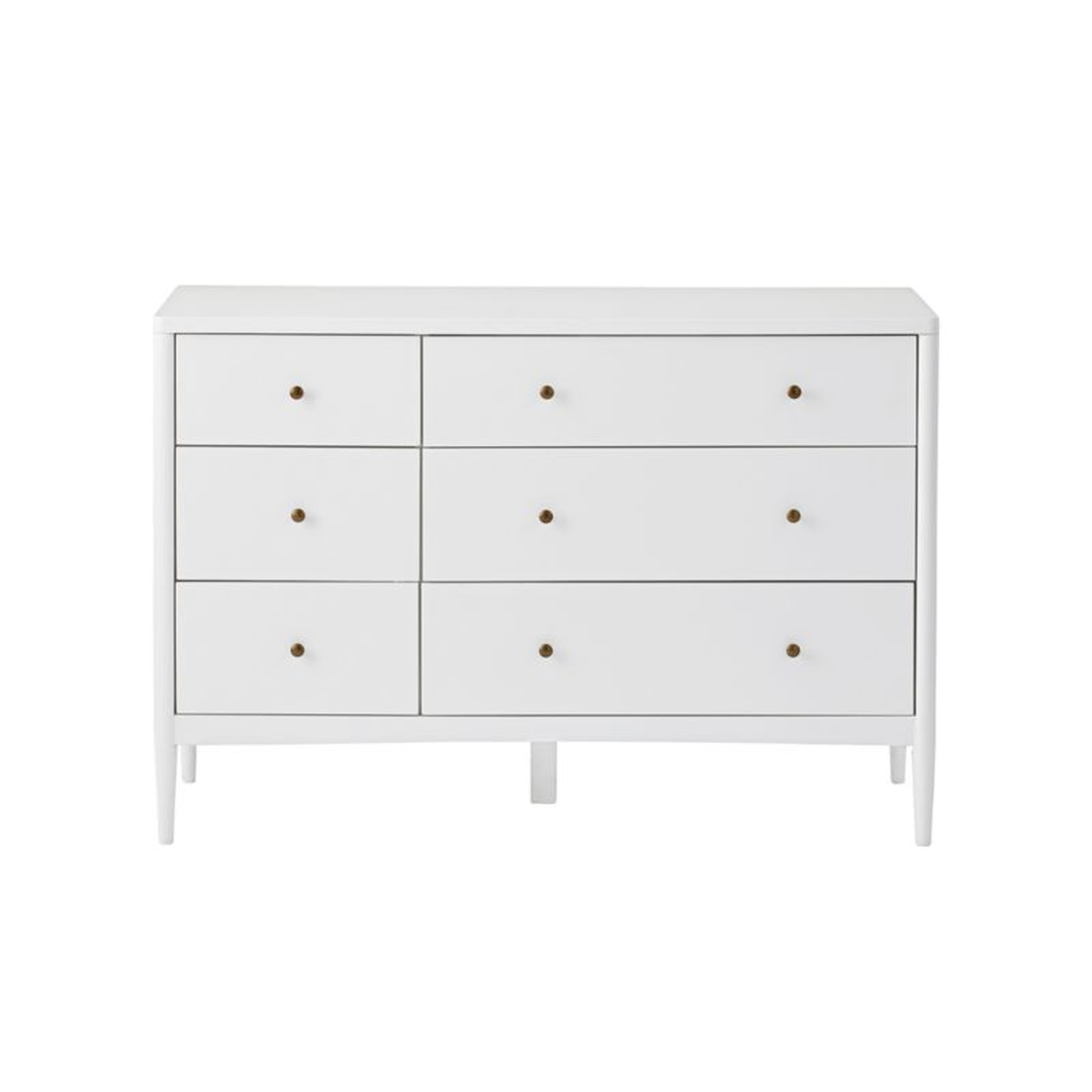 Hampshire White Wood 6-Drawer Kids Dresser - Crate and Barrel