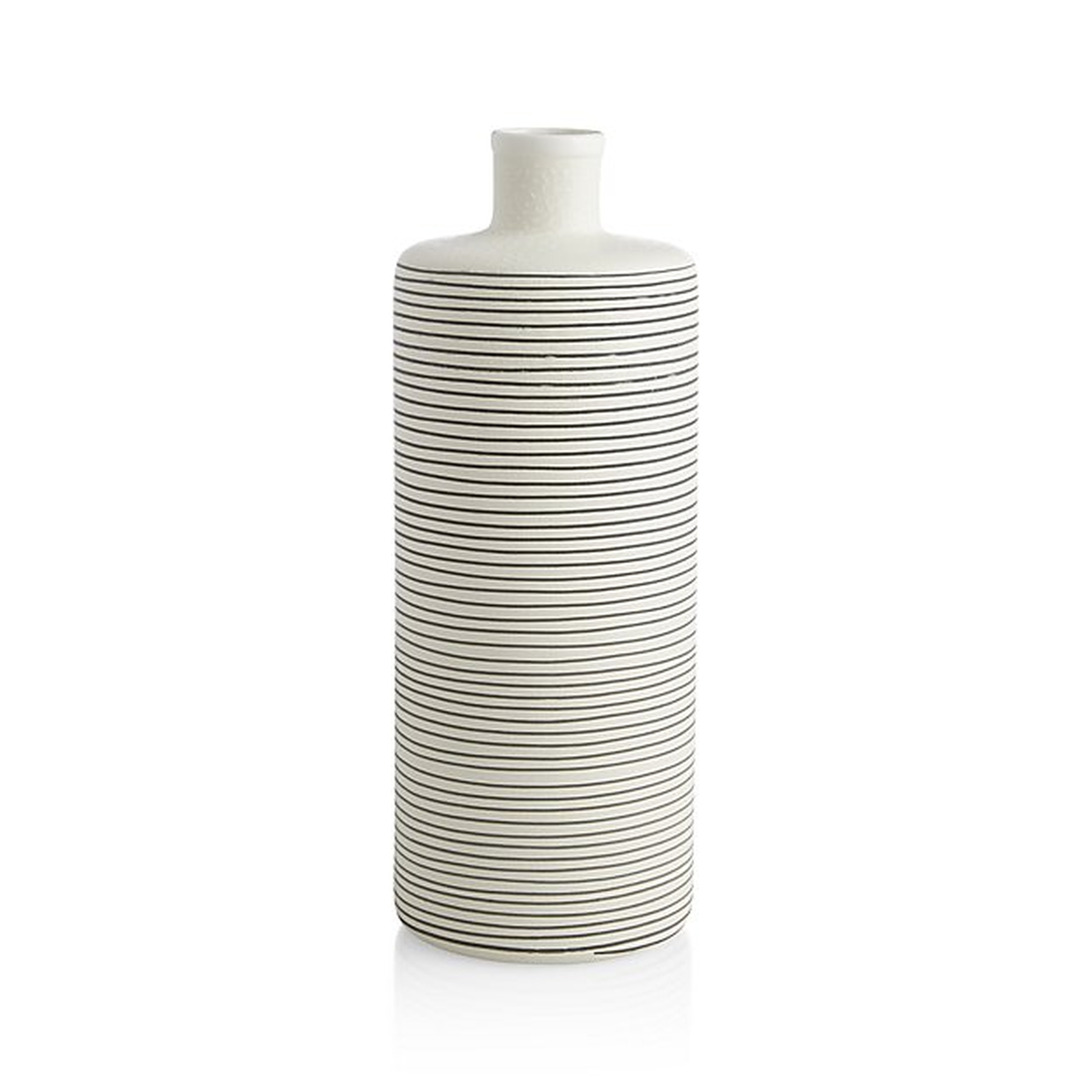 Raya Cream Bottle Vase - Crate and Barrel