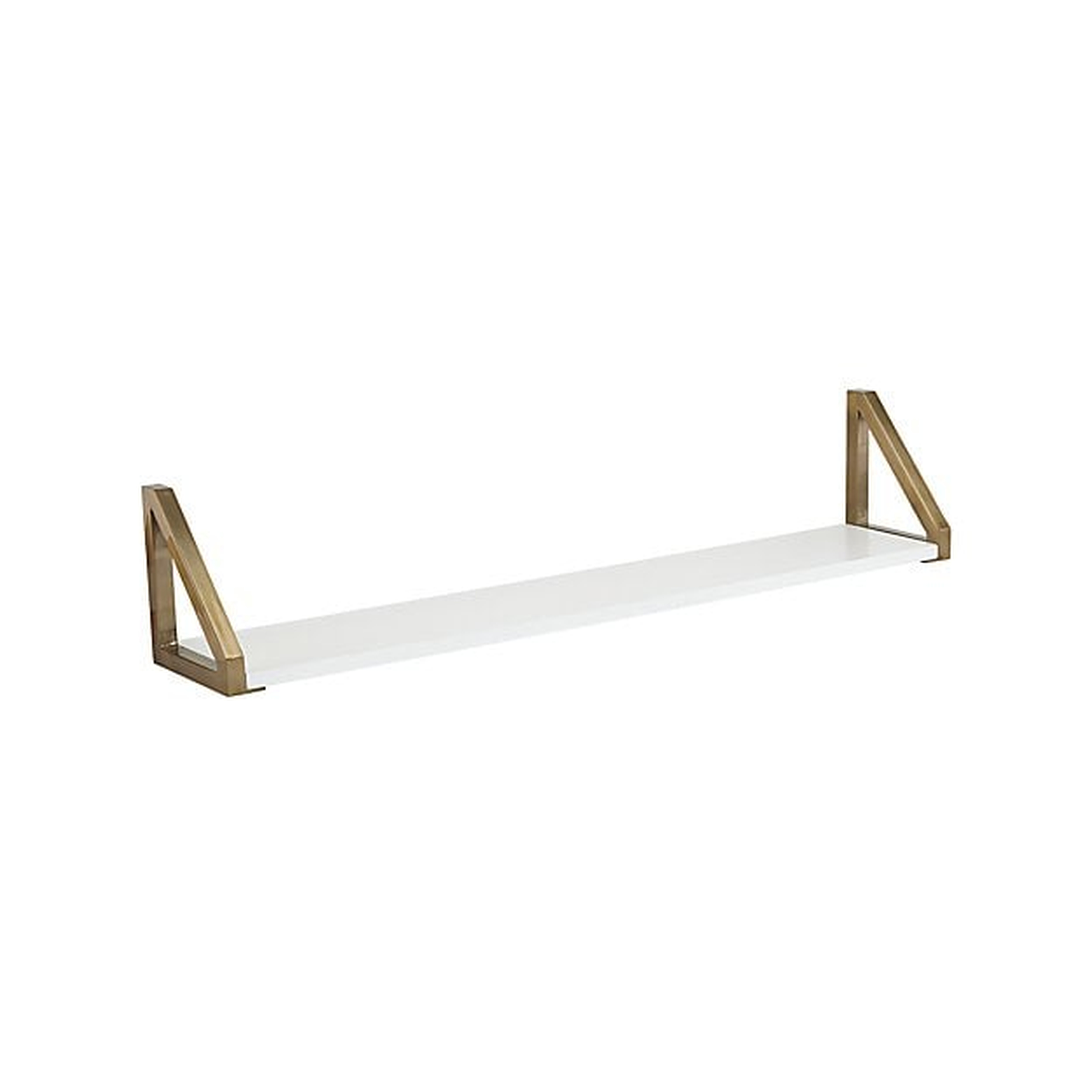 White and Gold Wall Shelf - Crate and Barrel