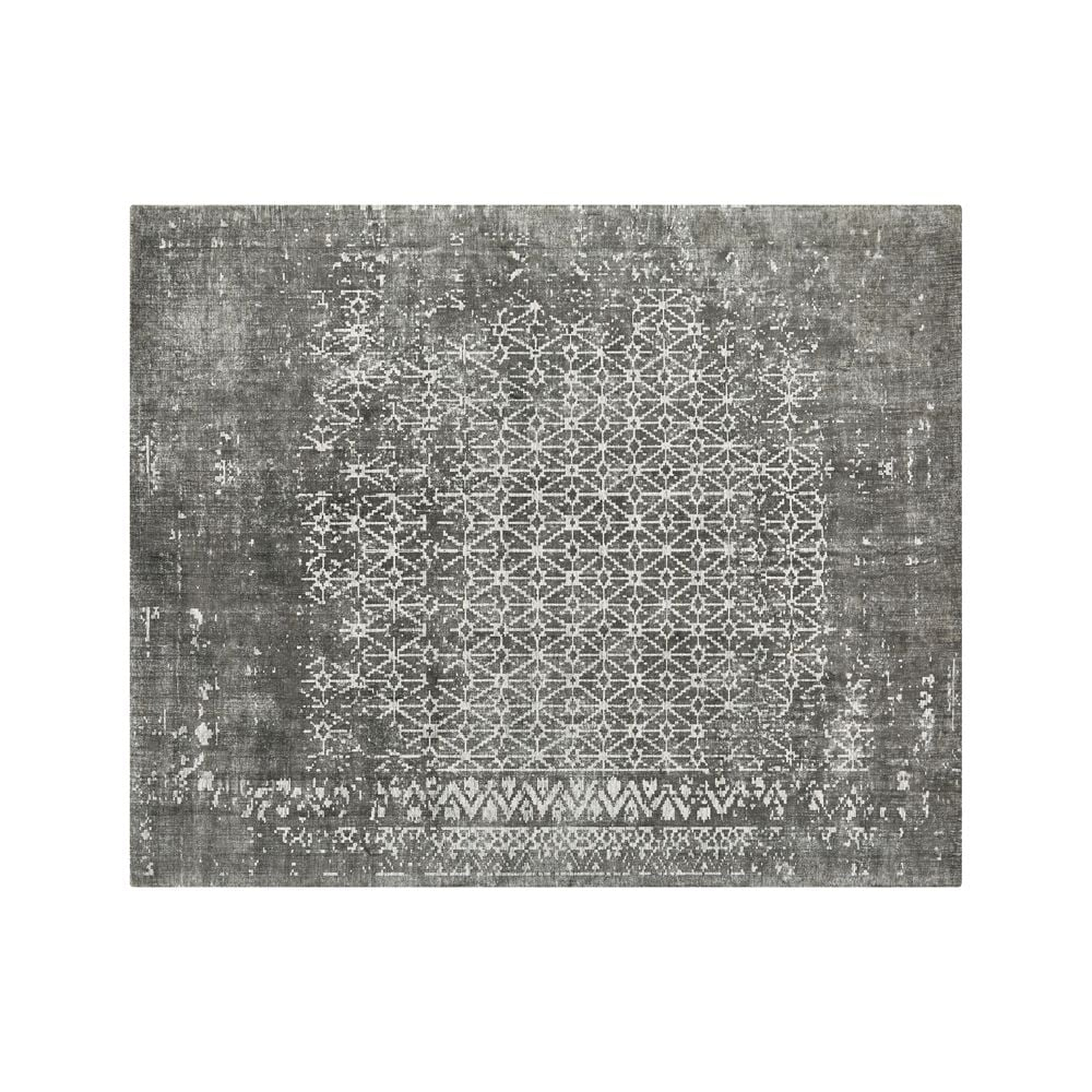 Orana Grey Print Rug 8'x10' - Crate and Barrel