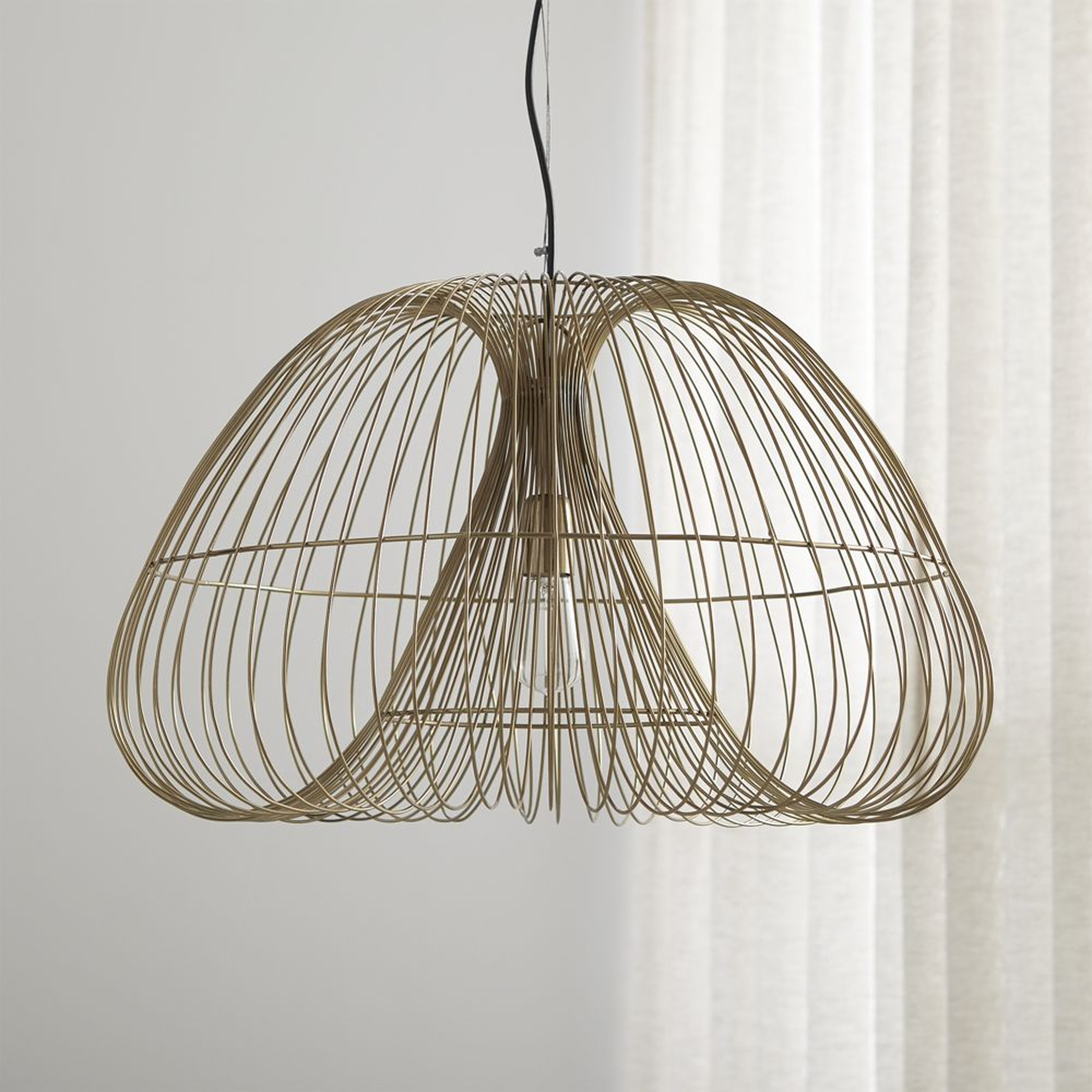 Cosmo Brass Wire Pendant Light - Crate and Barrel