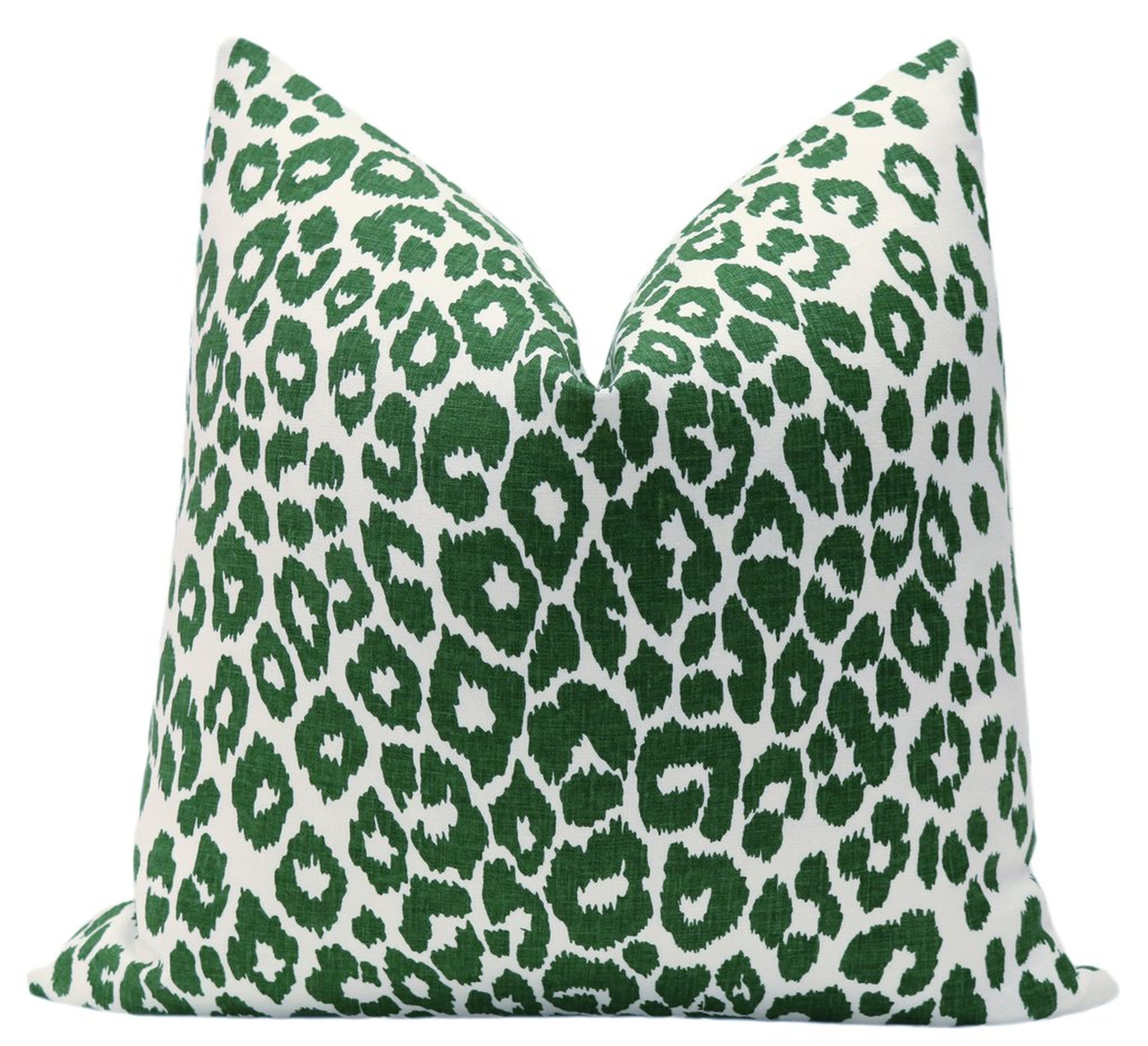 Iconic Leopard Print // Green, 18" Pillow Cover - Little Design Company