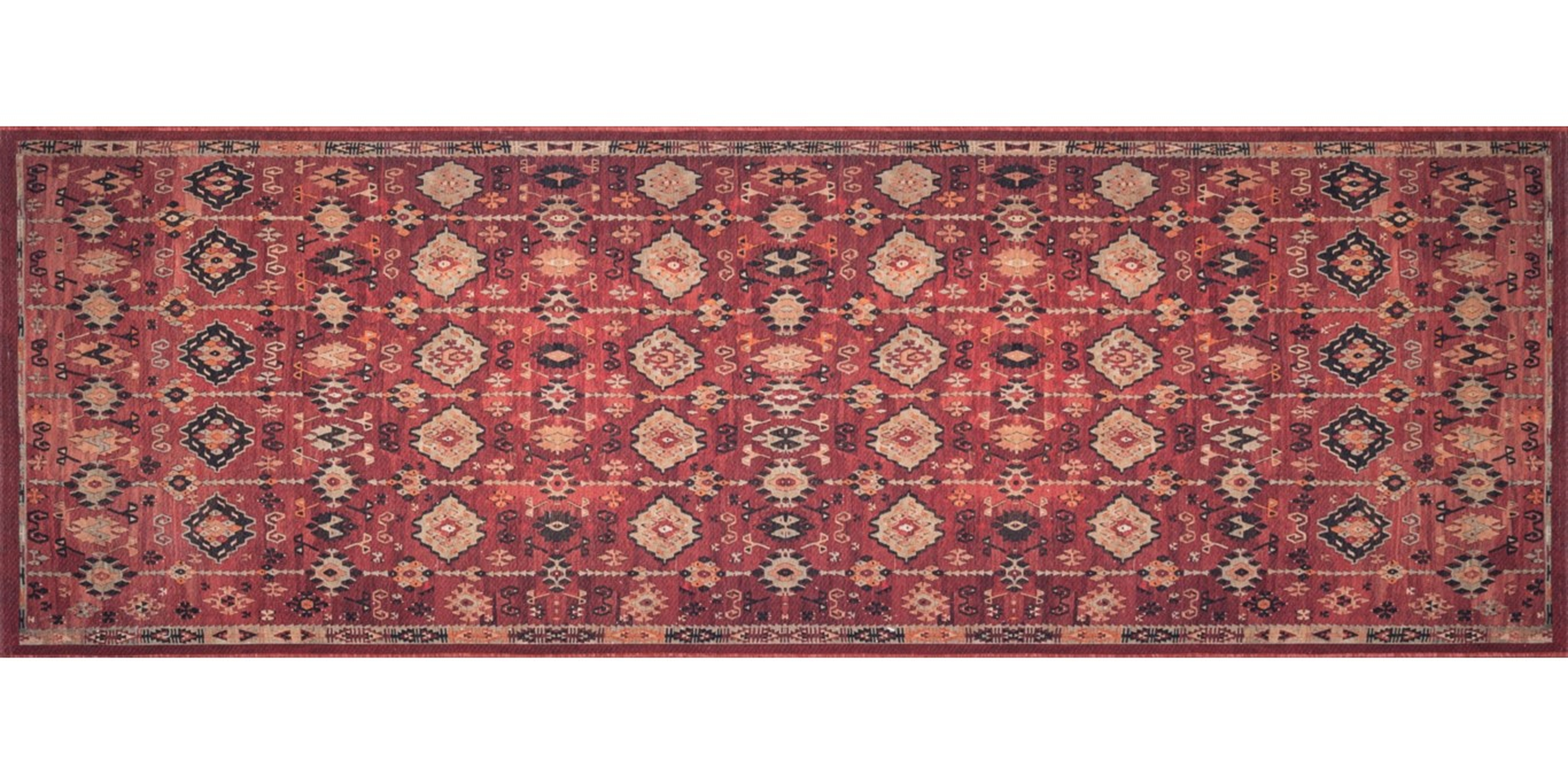 Lucca Collection LF-02 MH BRICK / MULTI - 2'6"x9'6" Runner - Loloi Rugs