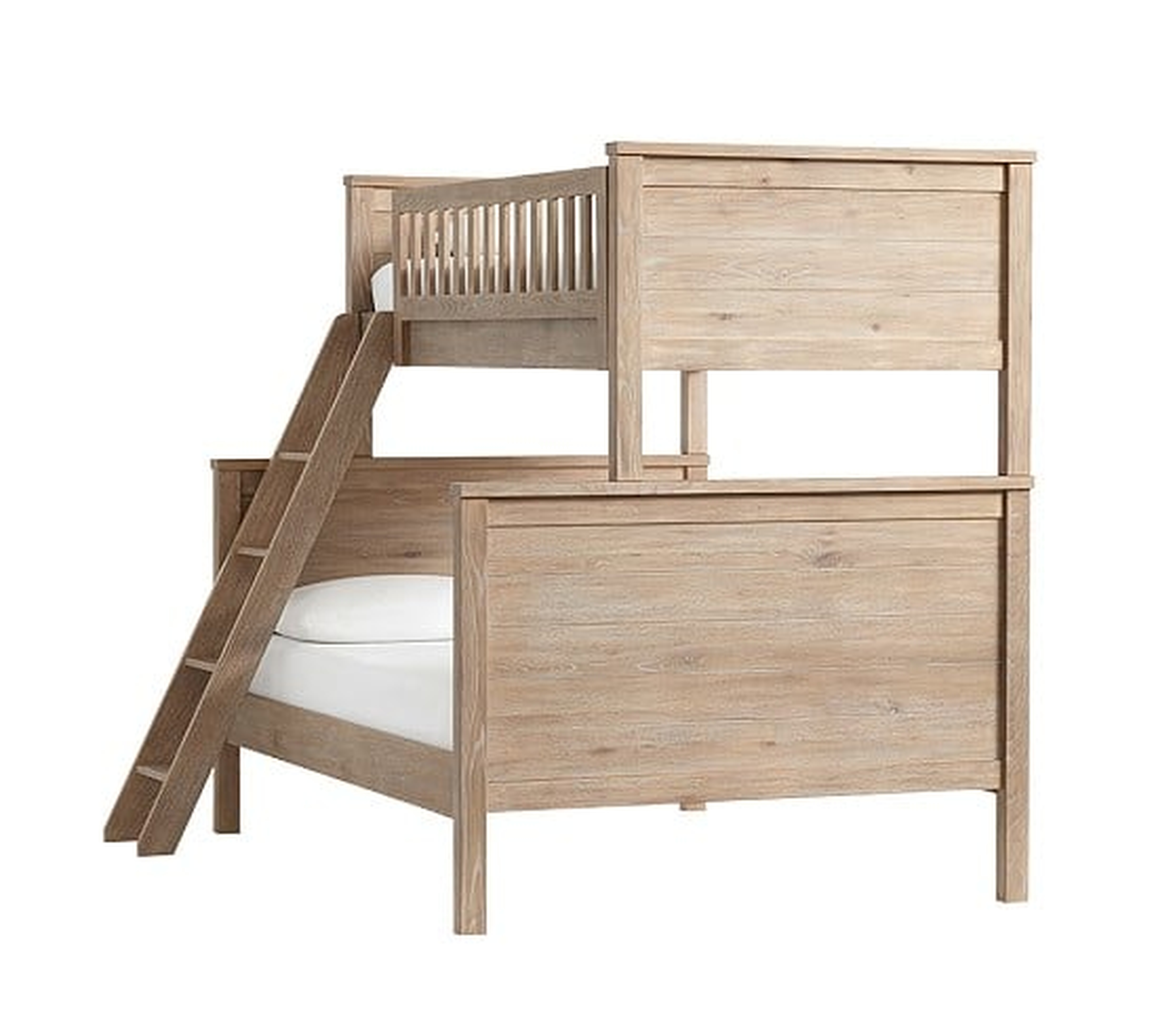 Charlie Bunk Bed, Twin over Full, Smoked Gray - Pottery Barn Kids