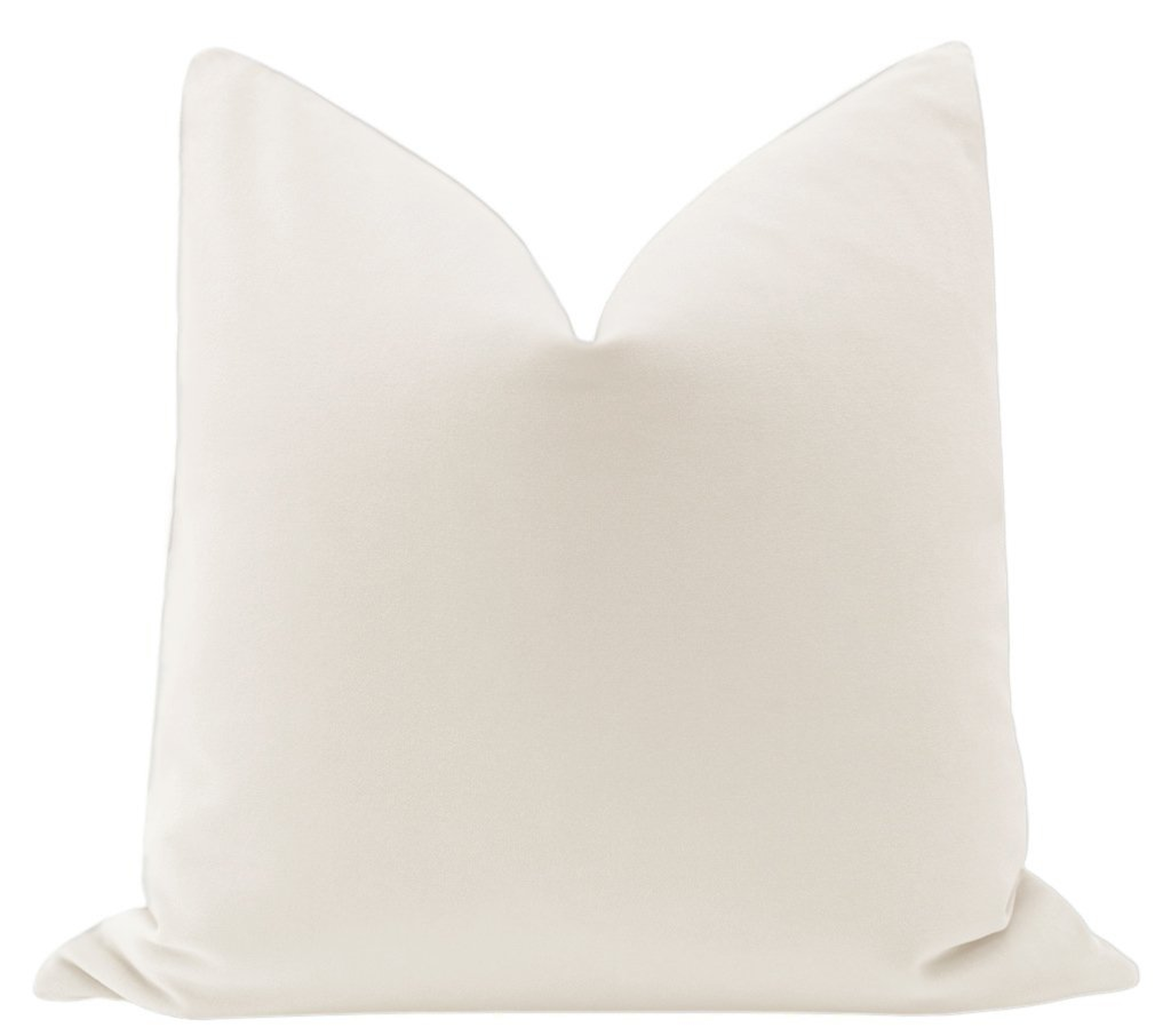 Signature Velvet // Alabaster Pillow Cover - Little Design Company