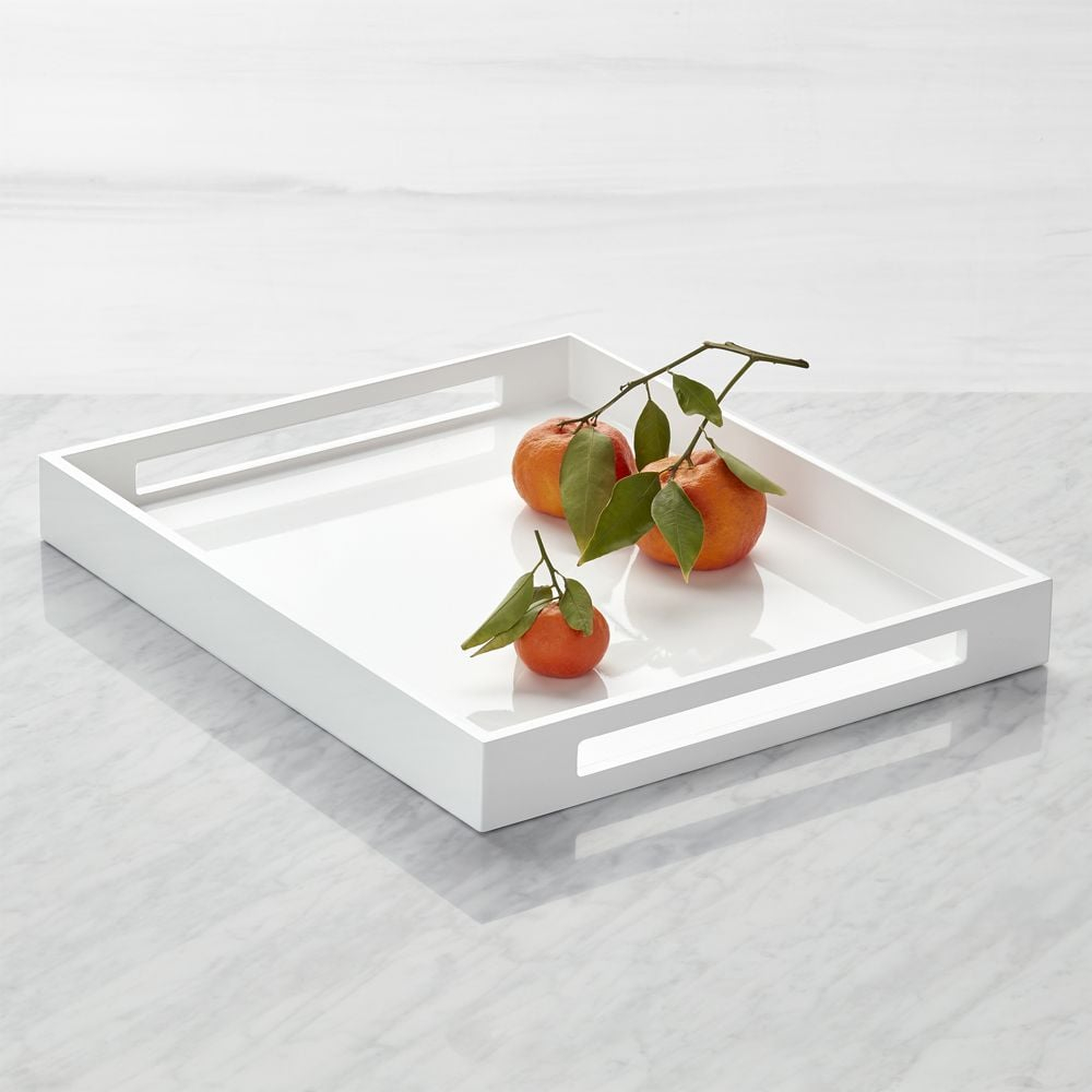 Grant White Serving Tray - Crate and Barrel