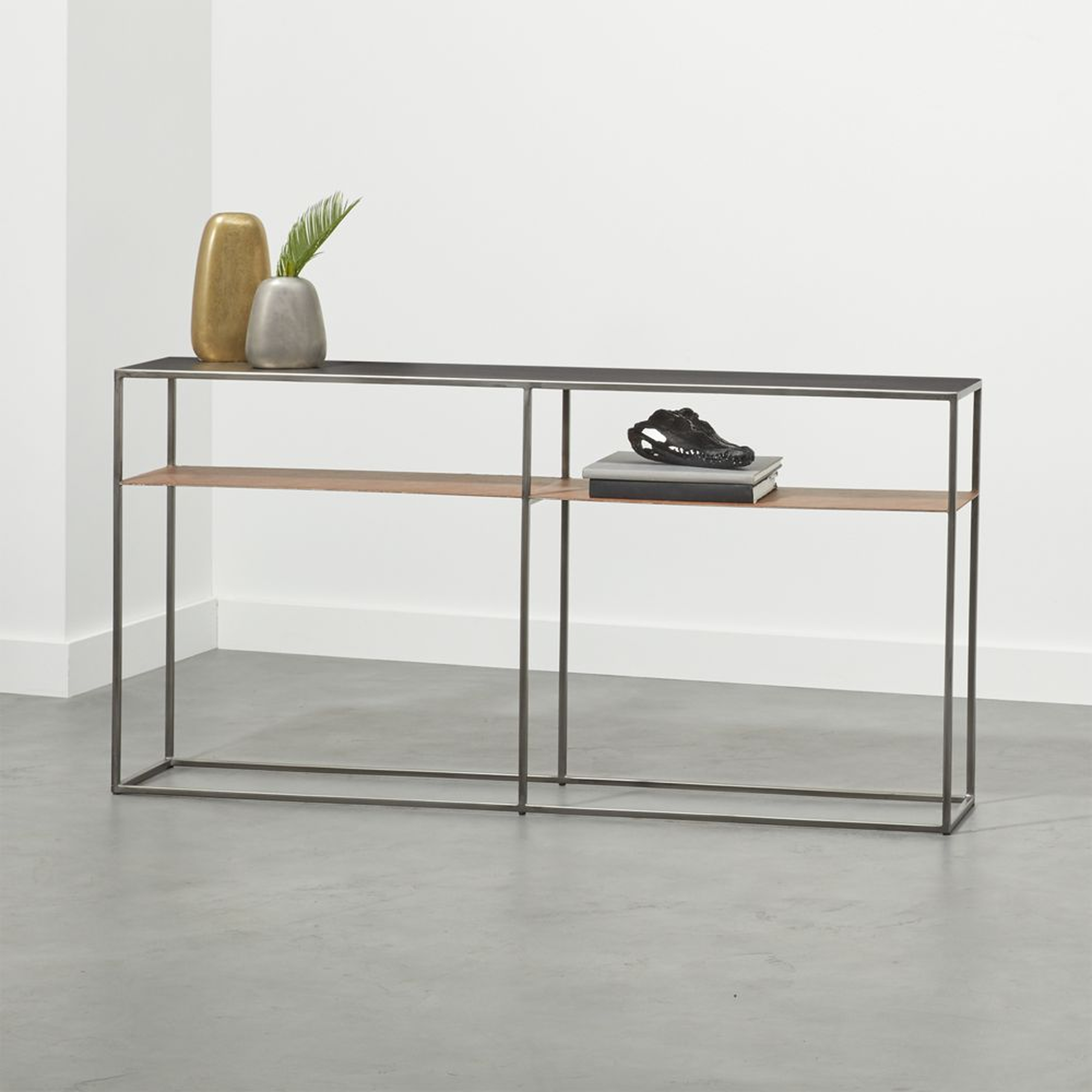 Mill Leather Console Table - CB2