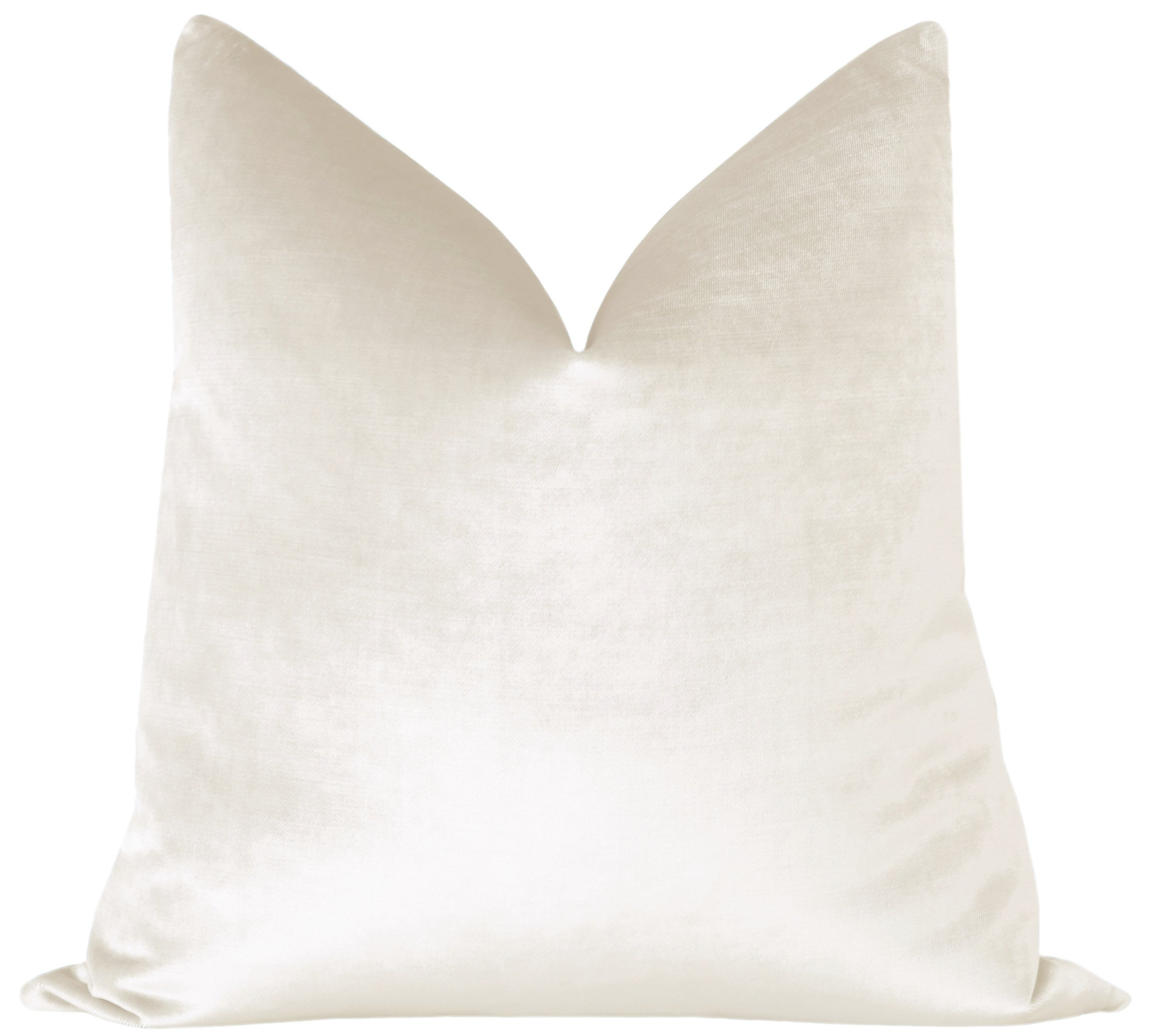 FAUX SILK VELVET // ALABASTER - LITTLE LUMBAR 12" X 18" - Little Design Company
