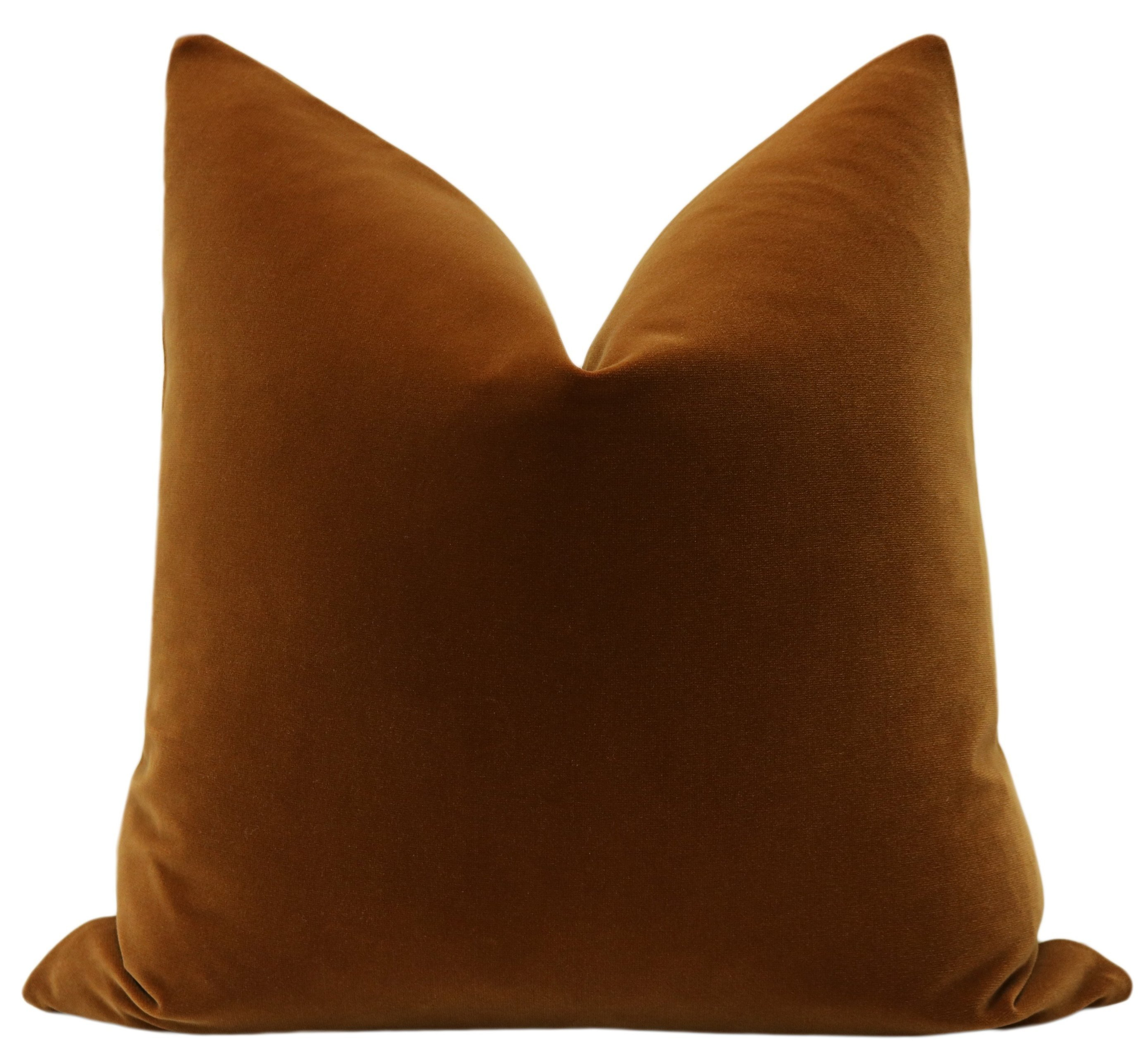 SIGNATURE VELVET // COGNAC - 24" X 24" / Knife Edge - Little Design Company