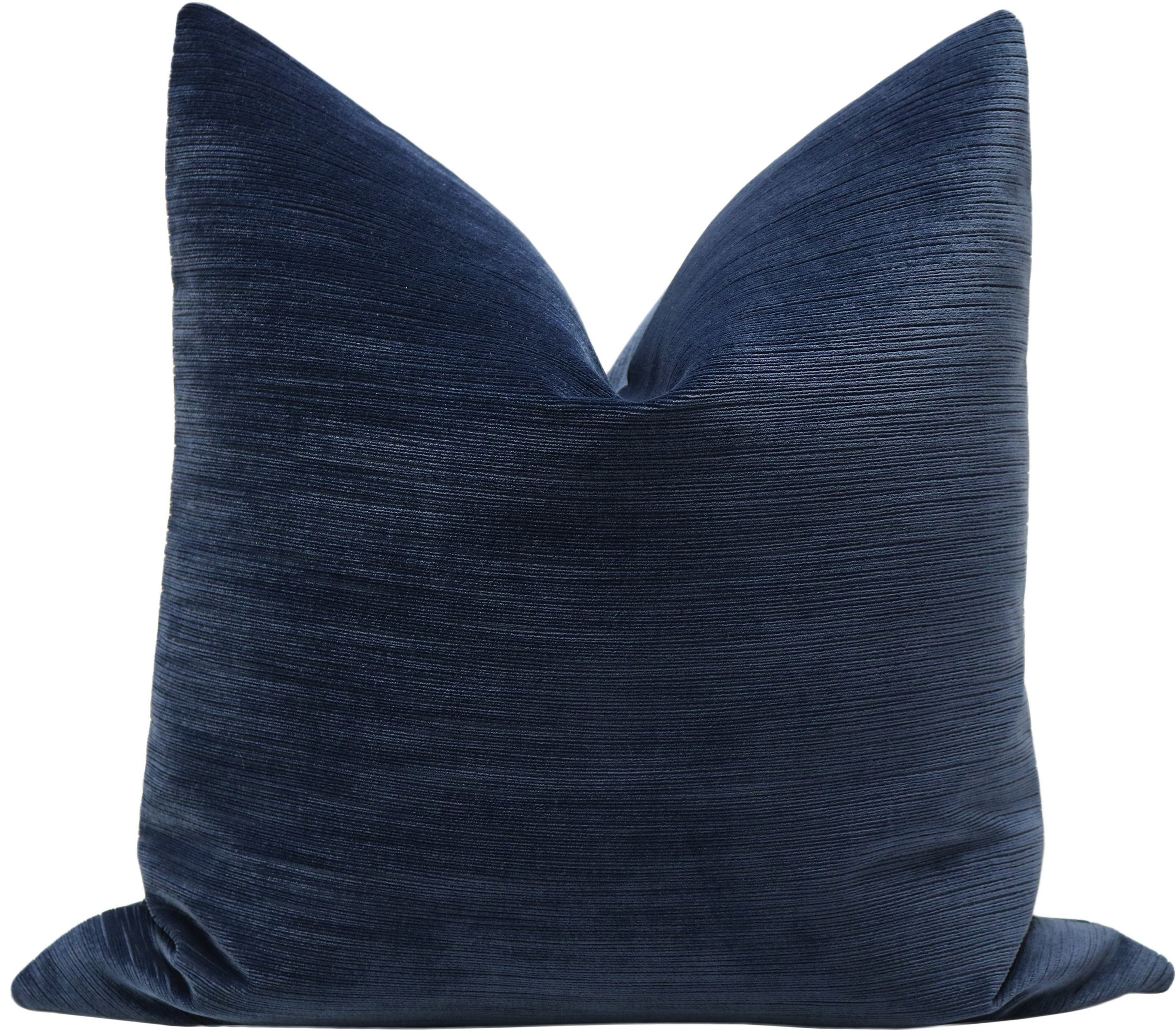 Strie Velvet // Denim - 20" X 20" - Little Design Company
