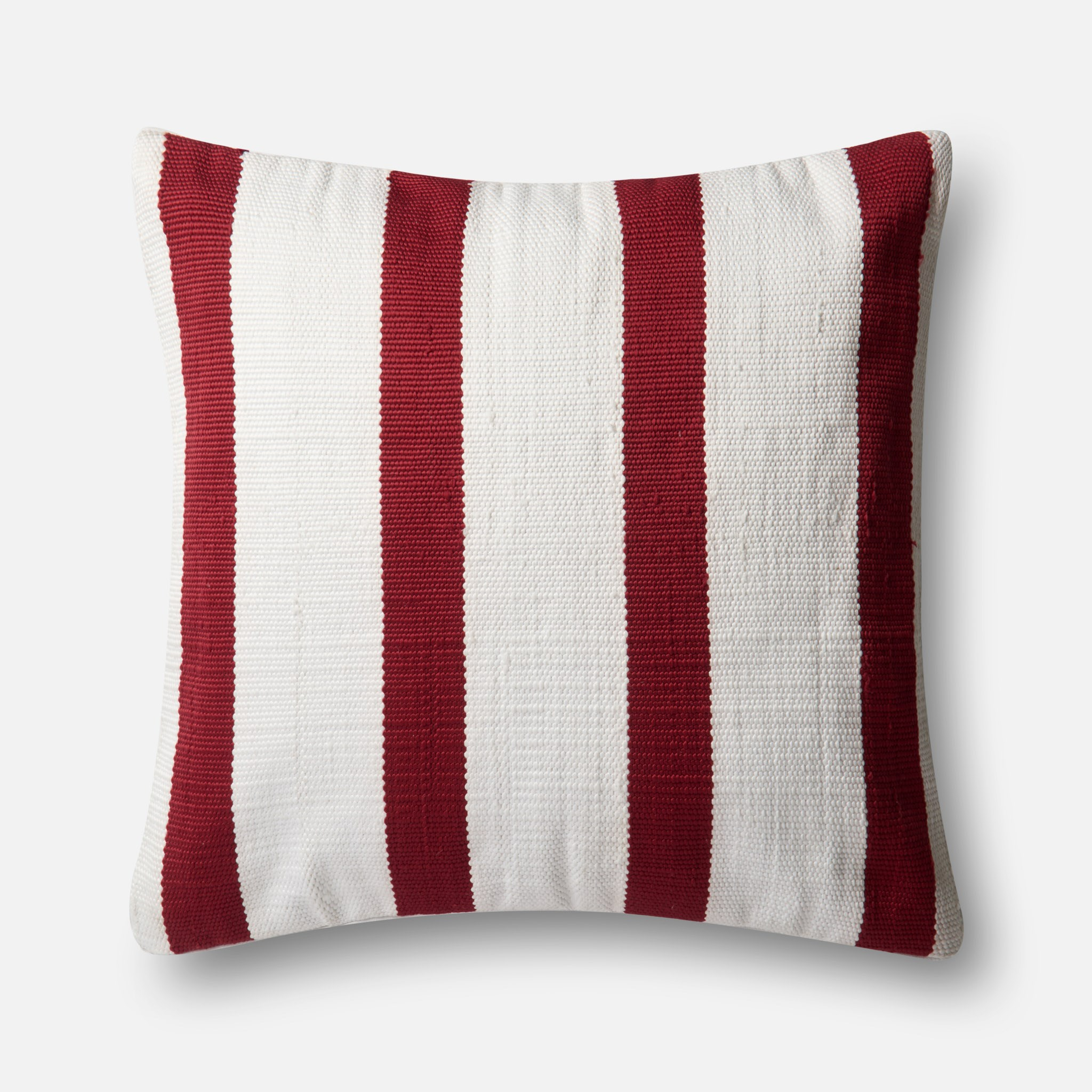 PILLOWS - RED / IVORY - 22" X 22" Cover w/Down - Loloi Rugs