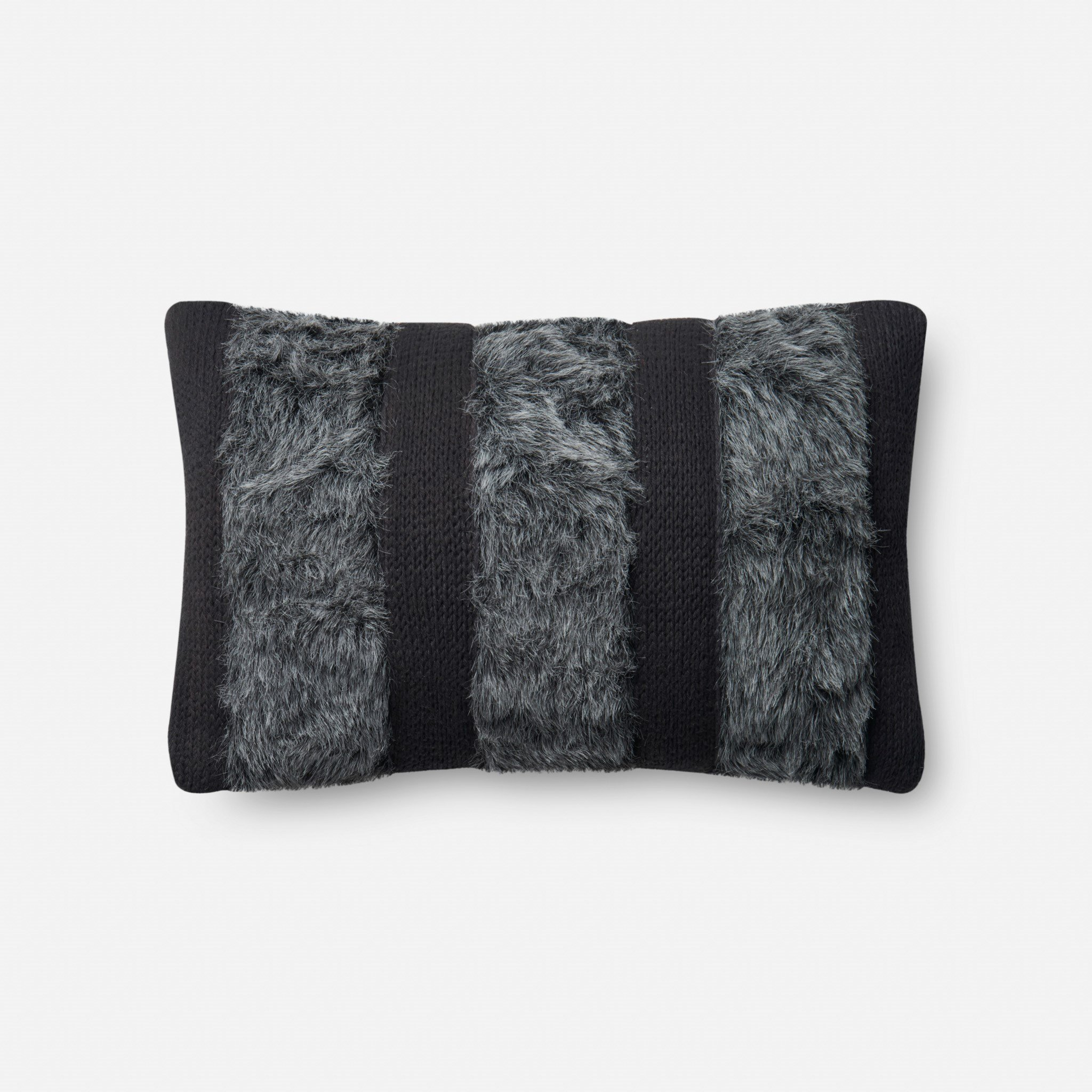 Loloi Pillows Grey 13" x 21" Cover w/Poly - Loloi Rugs