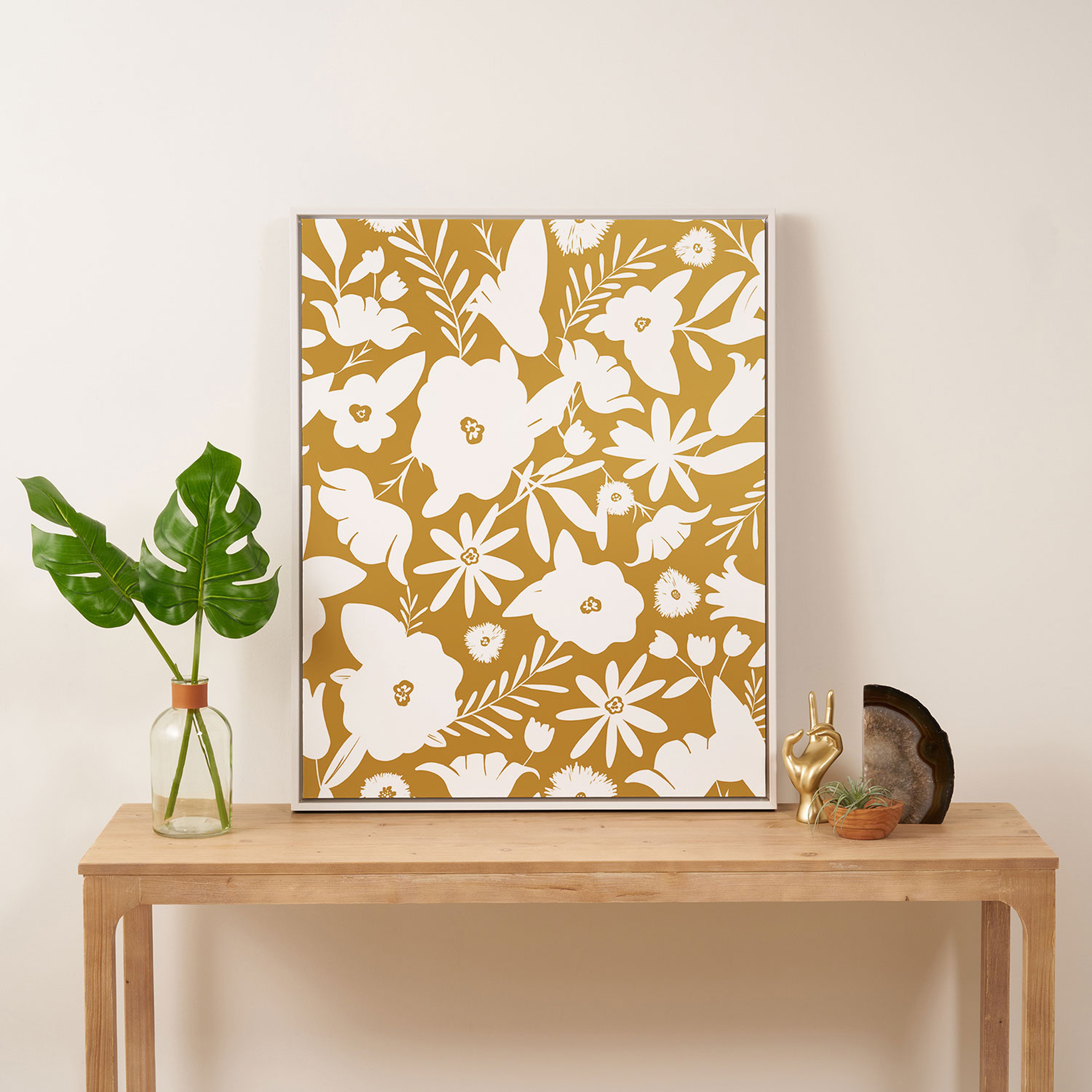 Finley Floral Goldenrod by Heather Dutton - Art Canvas 24" x 30" - Wander Print Co.