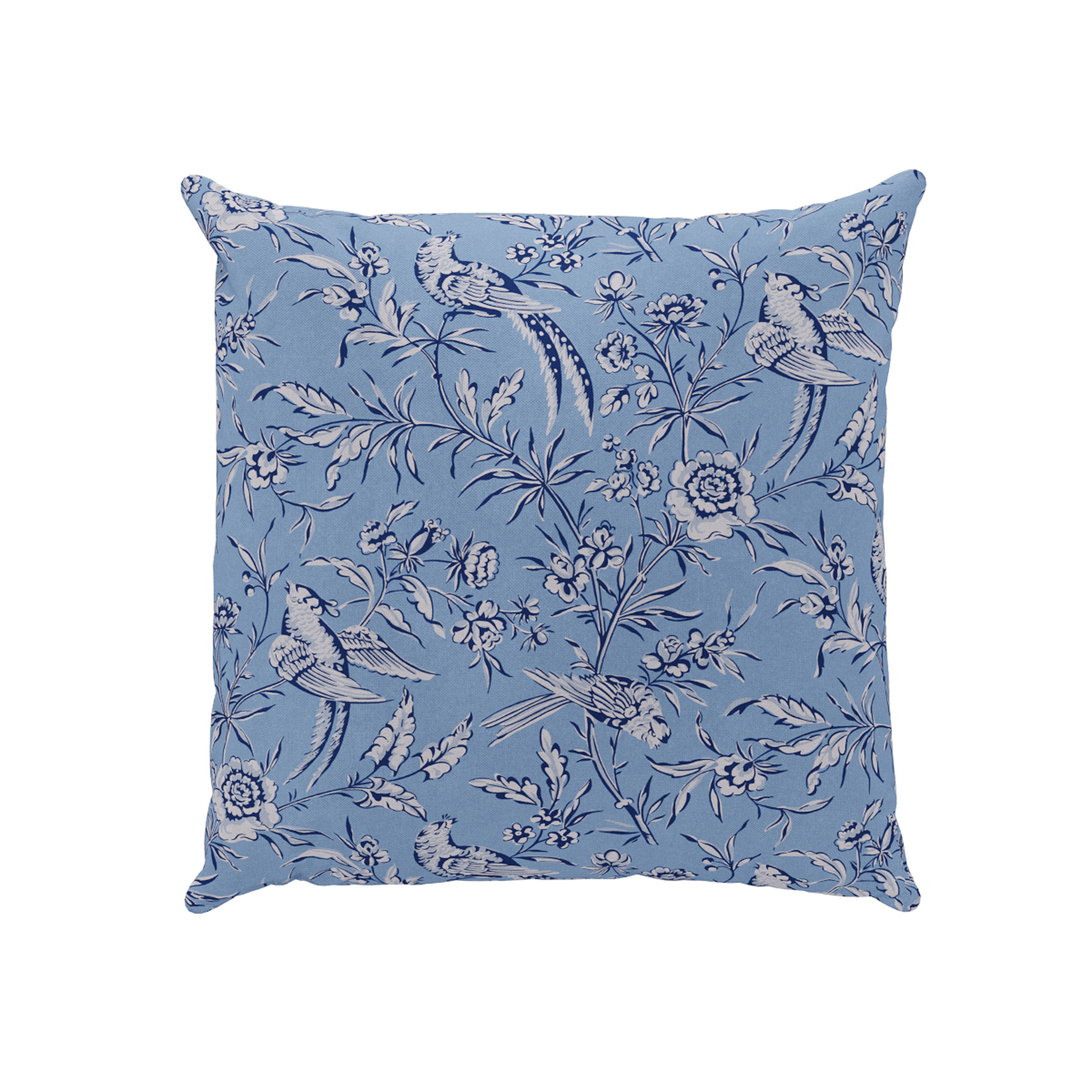 Outdoor 20" Throw Pillow | Blue Aviary - The Inside