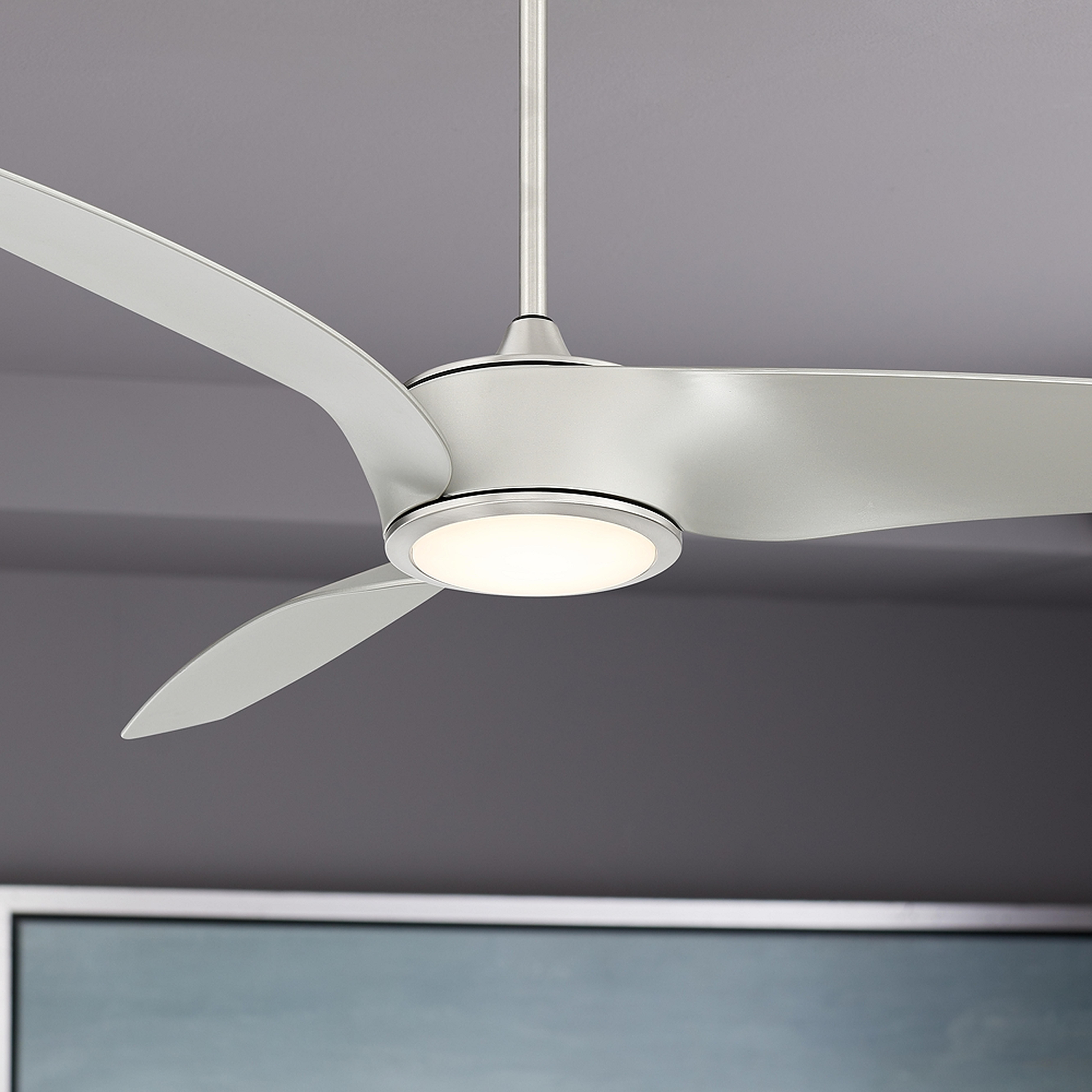 56" Casa Como Brushed Nickel LED Ceiling Fan - Style # 79D72 - Lamps Plus
