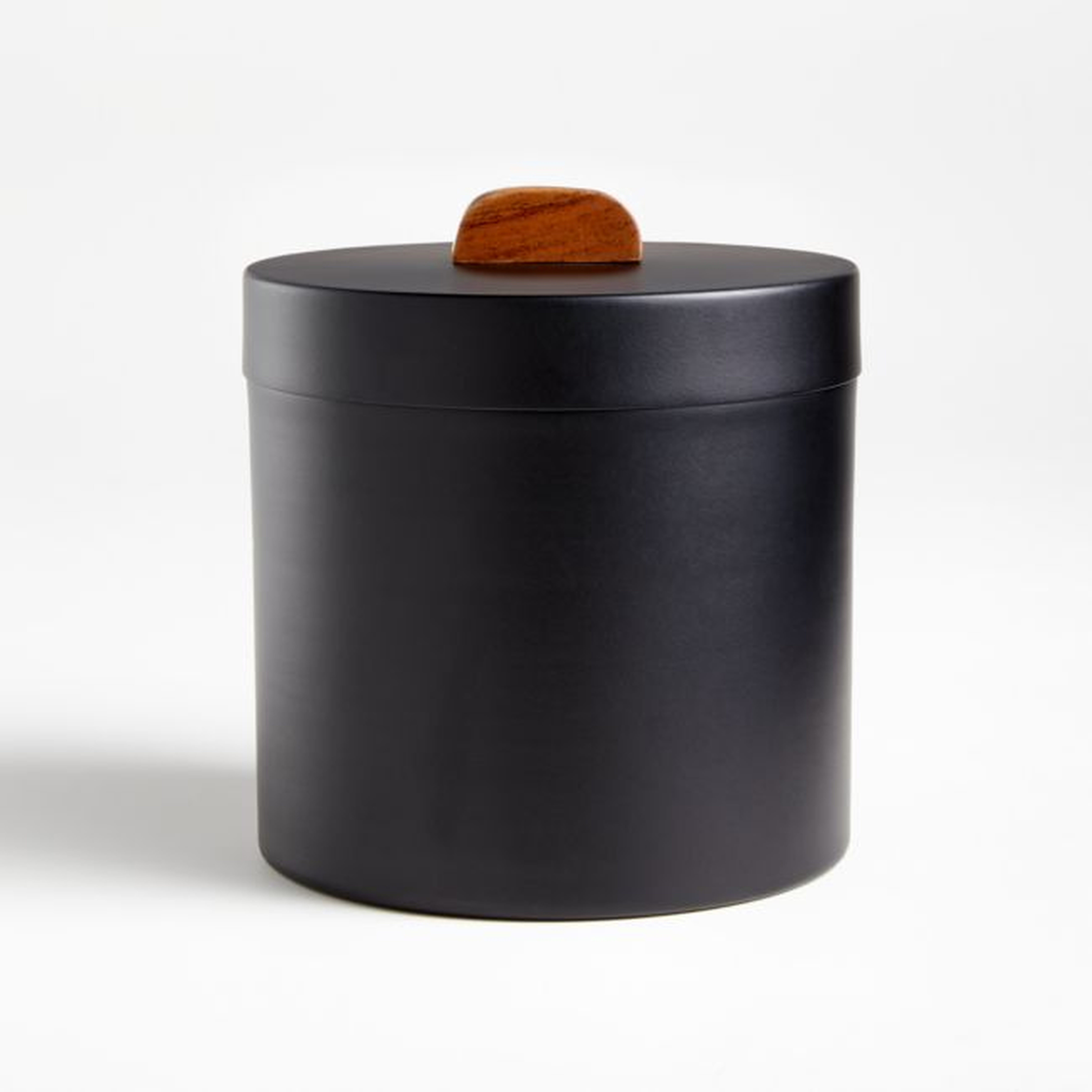 Shaillee Medium Matte Black Canister - Crate and Barrel
