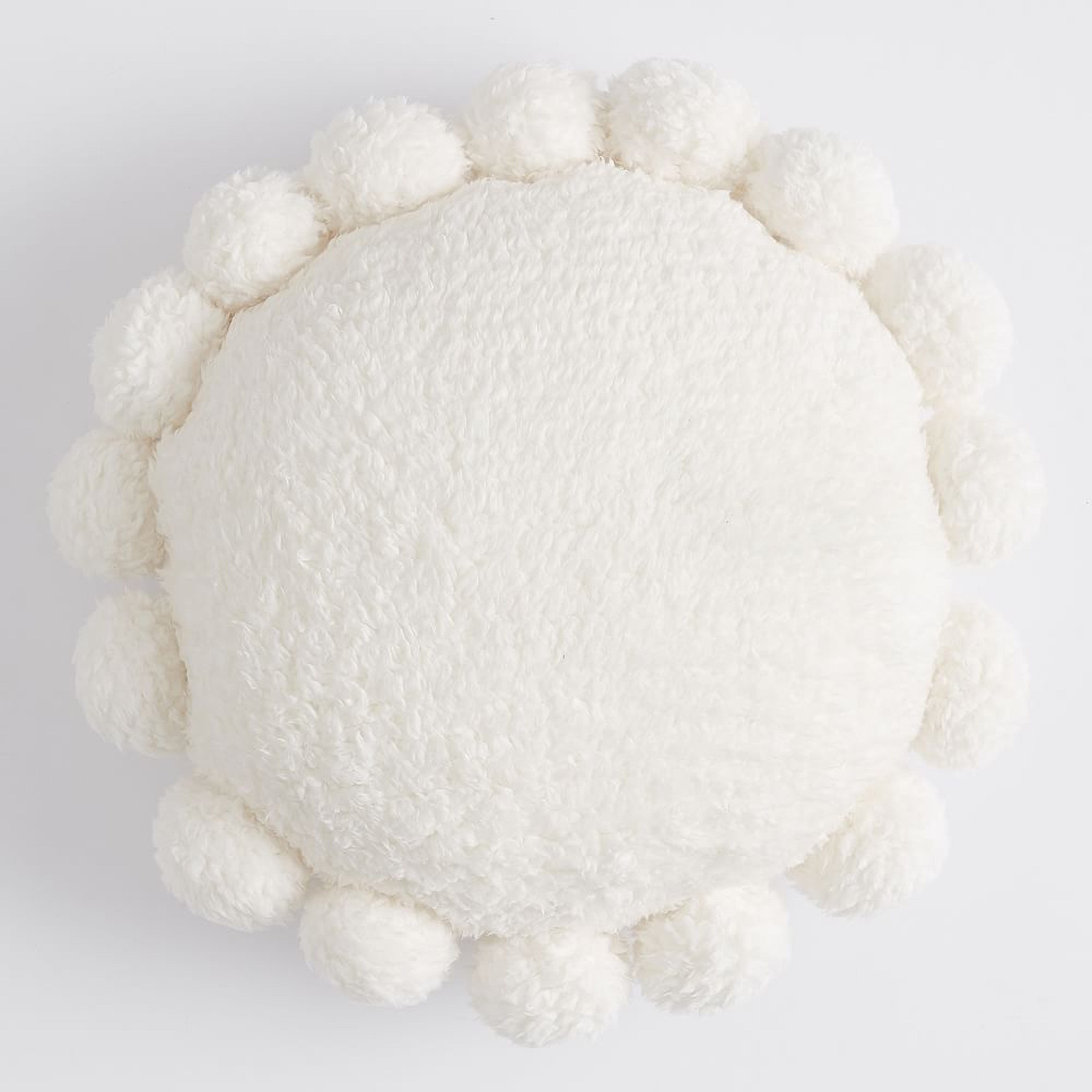 Cozy Pom Recycled Sherpa Pillow, One Size, Ivory - Pottery Barn Teen