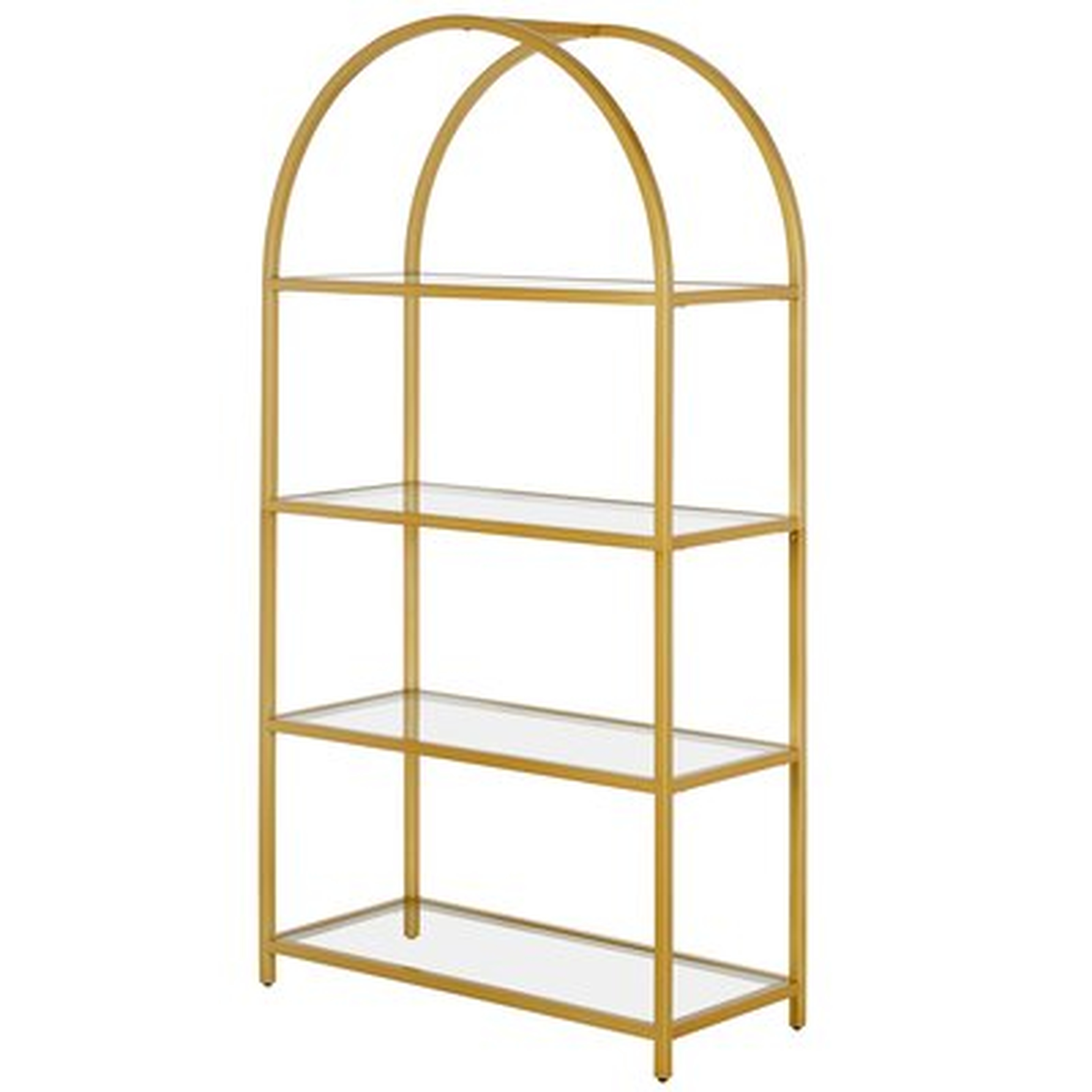 Bellair 62'' H x 32'' W Stainless Steel Standard Bookcase - Wayfair