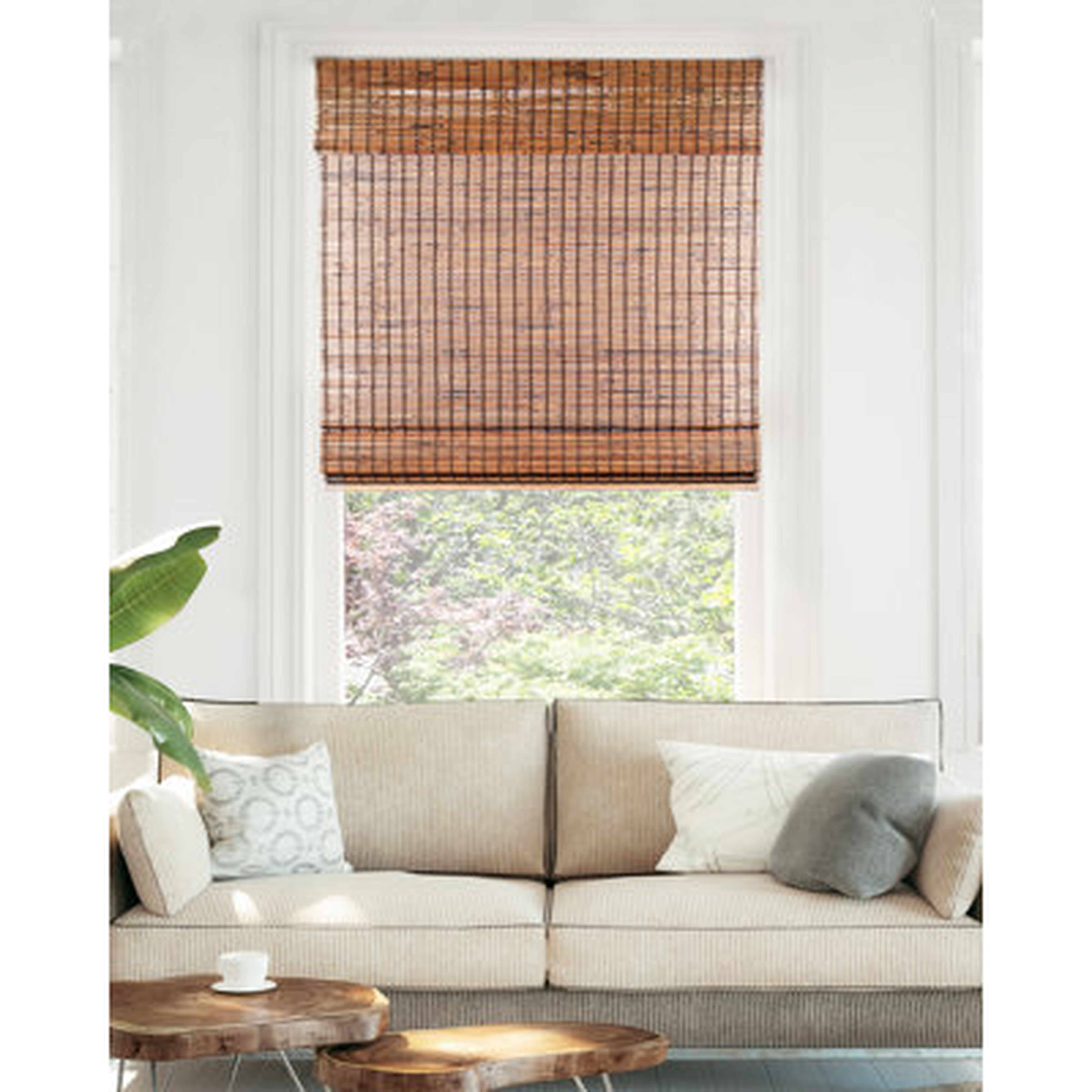 Bamboo Semi-Sheer Roman Shade - Wayfair