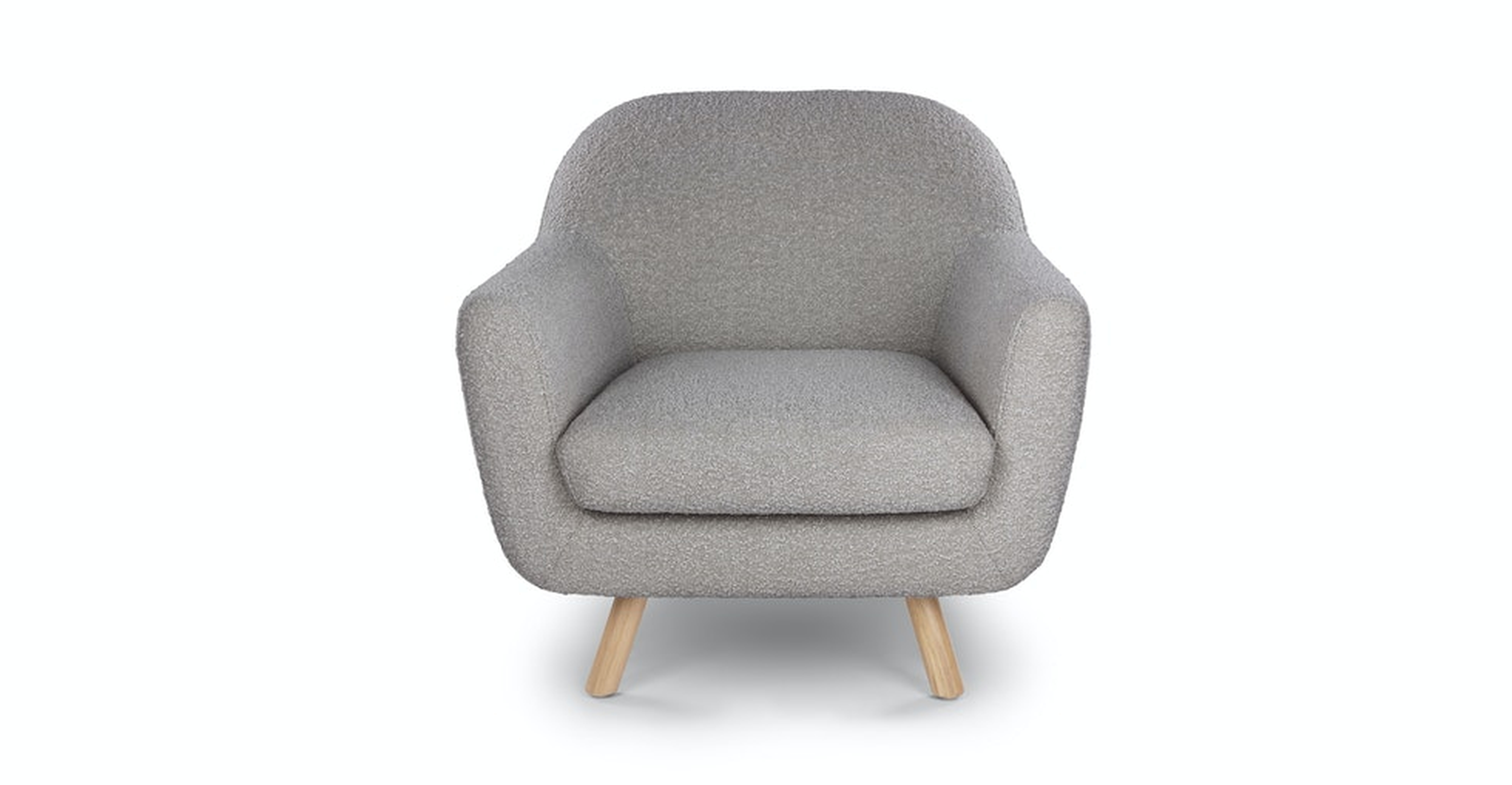 Gabriola Dover Gray Bouclé Lounge Chair - Article