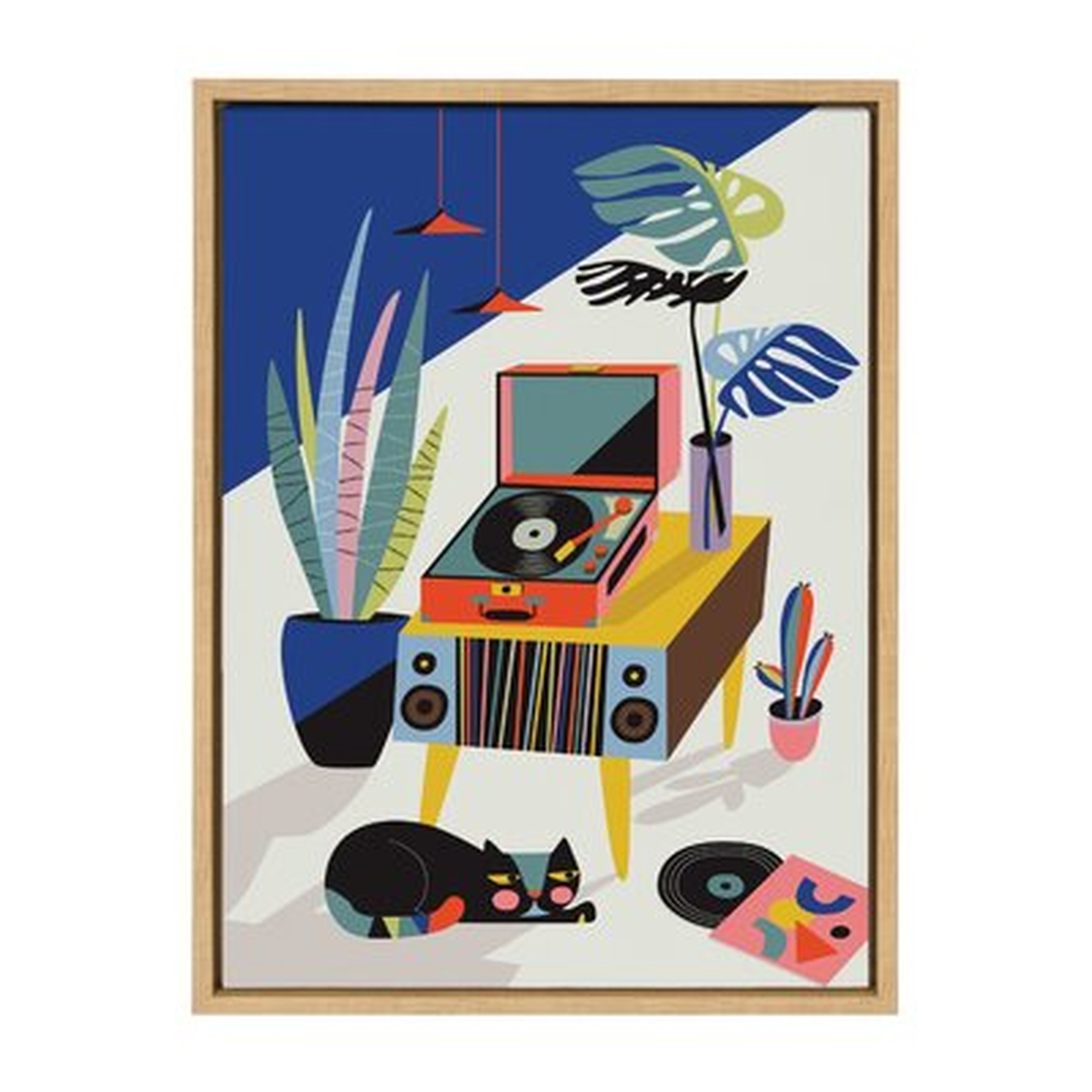 'Chill Out Saturday' by Rachel Lee - Floater Frame Painting Print on Canvas - Wayfair